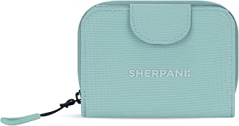 Sherpani Barcelona, Nylon Bifold Zipper Pocket Wallet for Women, Travel Bag, RFID Protection