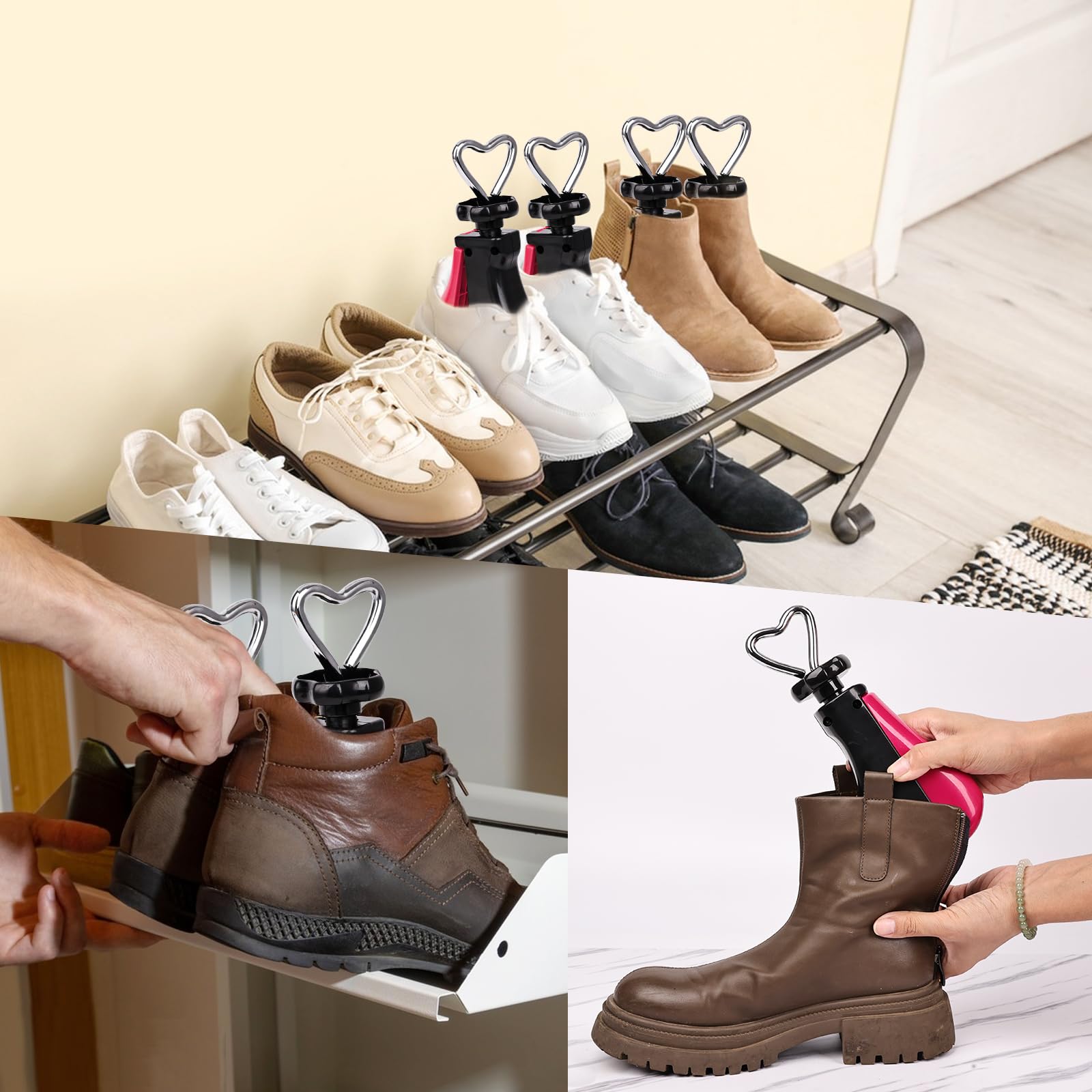 2 Pezzi Allarga Scarpe Donna Uomo, Regolabile Lunghezza e Larghezza Allargatore per Scarpe, Allargascarpe Professionale per Stivali, Sneakers, Scarpe da Ginnastica, Scarpe da Trekking