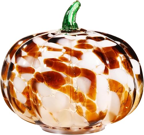 Miniatura 6 de Calabaza de cristal hecha a mano con luces LED cálidas, decoración de Halloween y Acción de Gracias, decoración de otoño digna de regalo, centro de