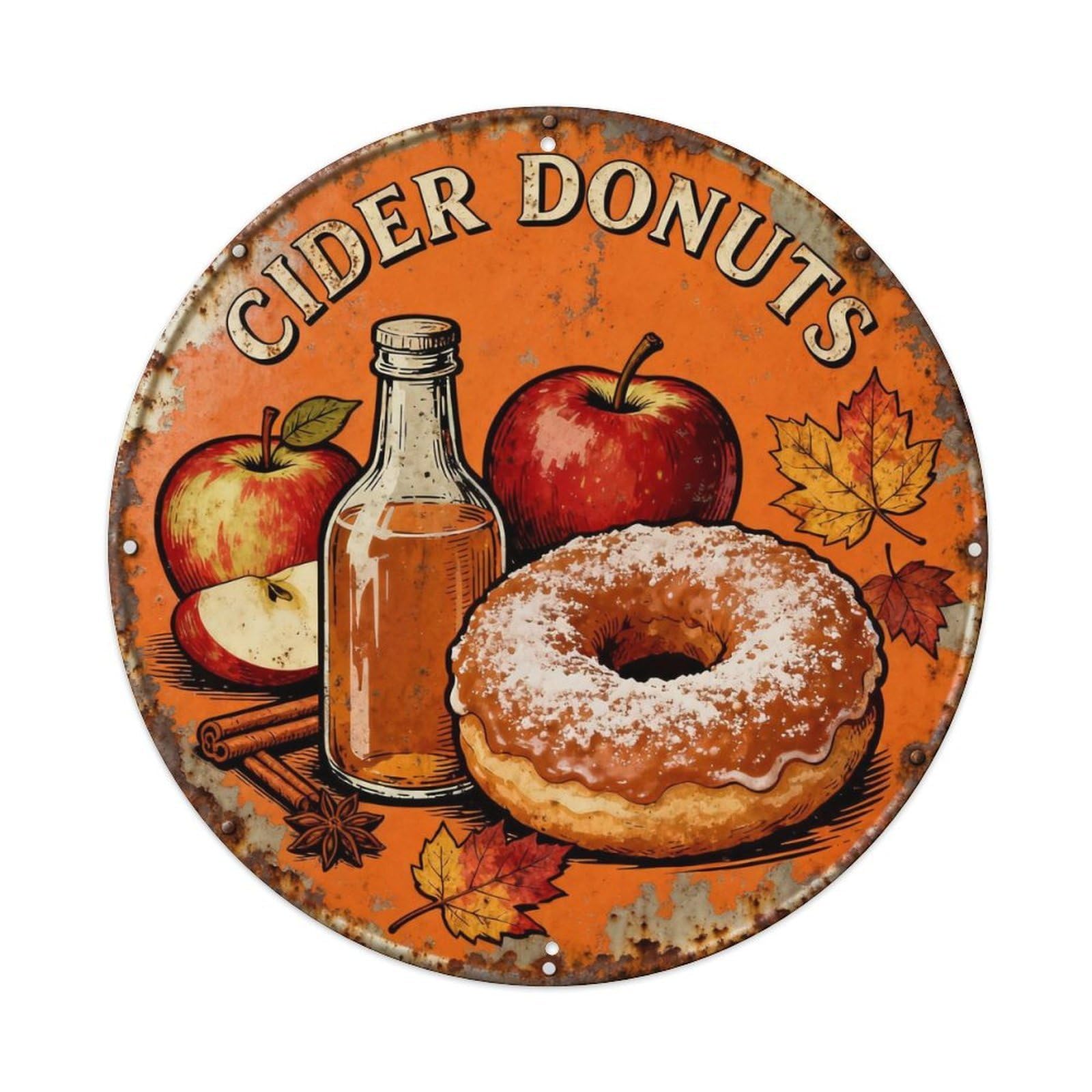 CIDER DONUTS Metal Tin Sign Plaque