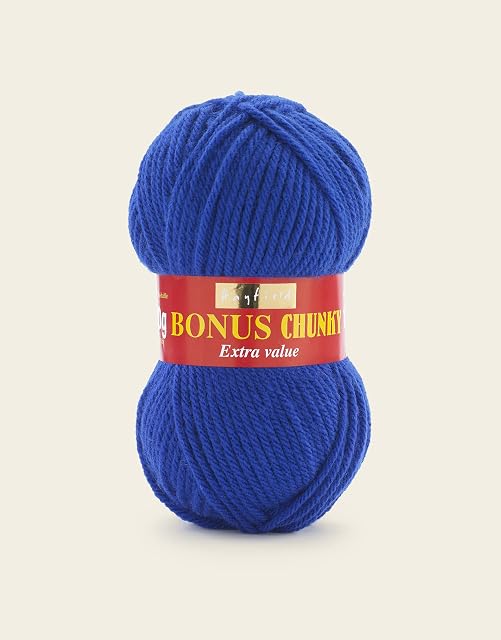 Hayfield Bonus Chunky, Cobalt (653), 100g by Sirdar, Blue, F060-0653