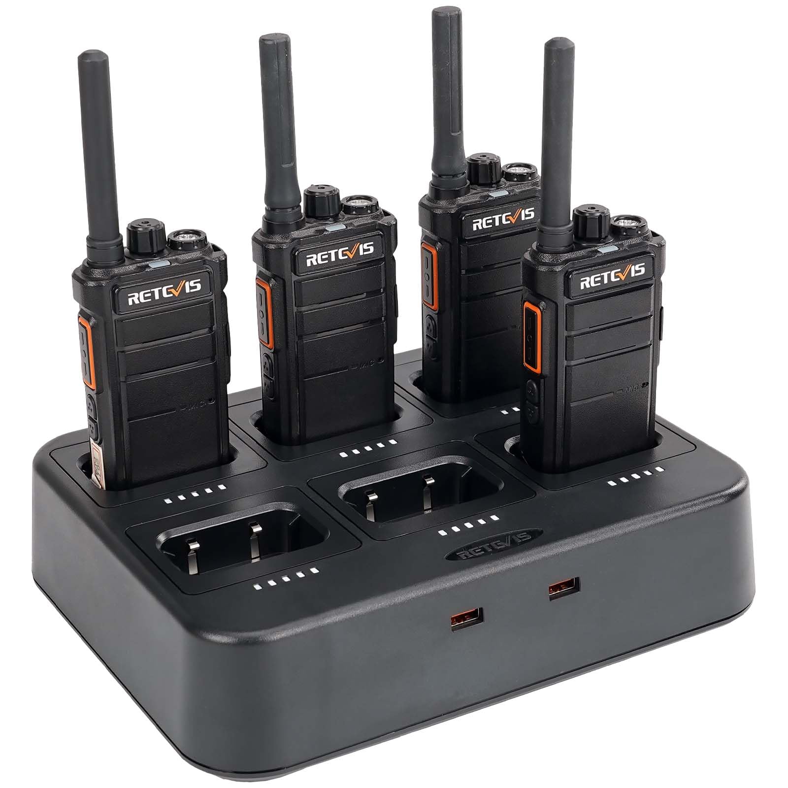 Retevis RB626 Walkie Talkie Caricatore a 6 Vie USB per RB626 RB626H RB637 RB658