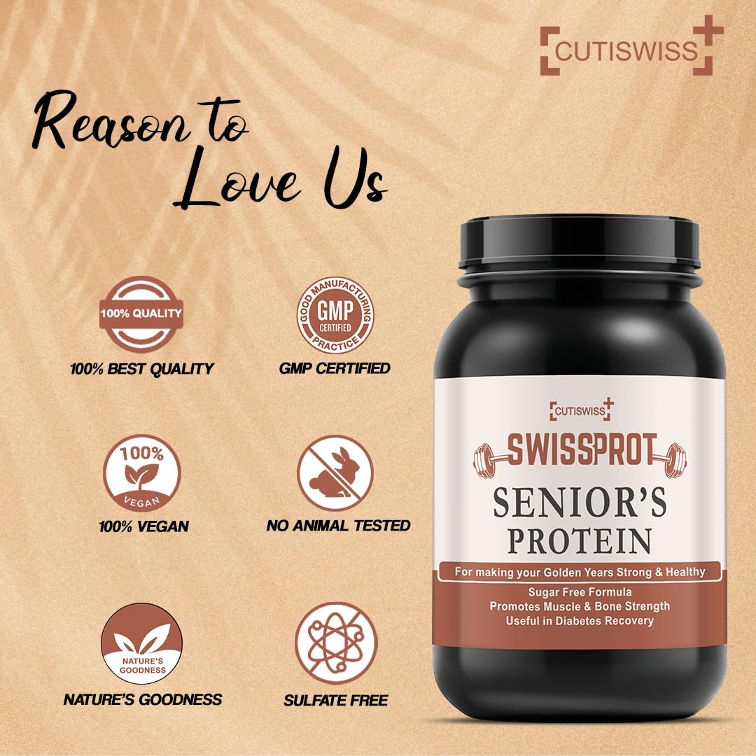 Protein Powder Supplement for Senior Citizens | Protein Powder for Elders, 40+ & Old Age Men & Women For Muscles & Bone Strength, With Protein Blend - Vanilla Kulfi Flavor | 1 Kg — Amazon image 8