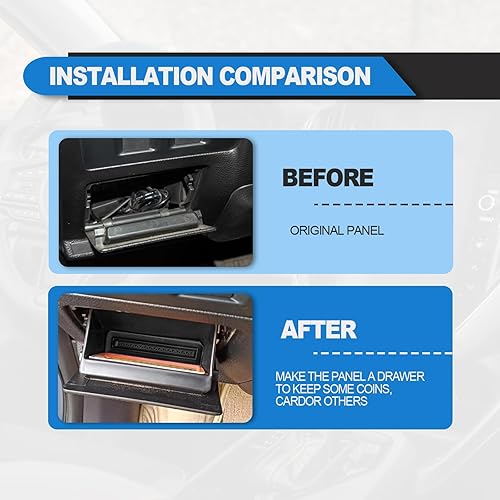 Miniatura 4 de Caja de fusibles, contenedor de monedas, color negro, bandeja de almacenamiento interior compatible con Subaru Impreza XVCrosstrek Forester Legacy