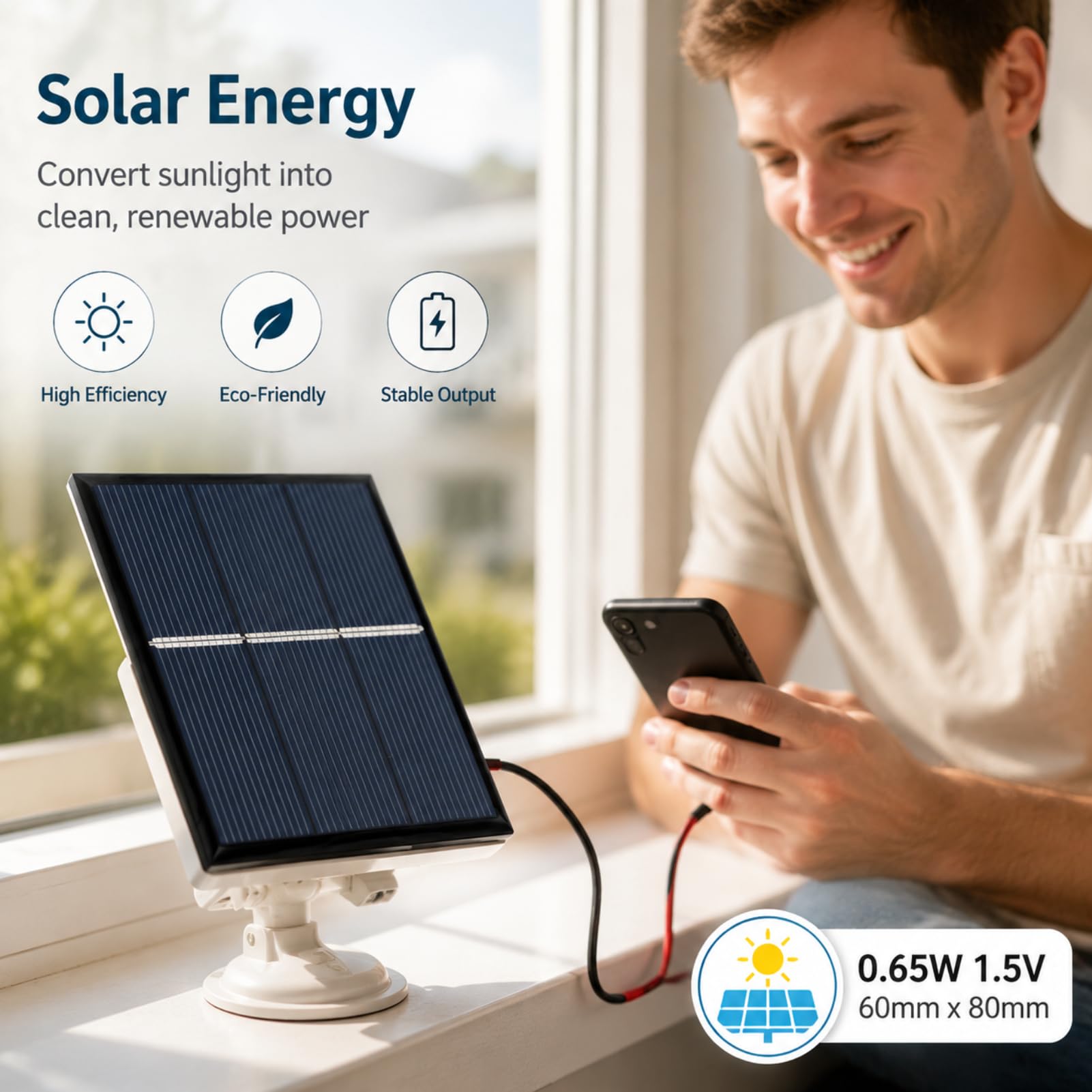 Hnmodter Mini-Solarzellen – 2 Stück, 1,5 V, 400 MA, 80×60×3 Mm, Polykristallin, Schwarz – Zum Laden Von Batterien & Für DIY-Projekte