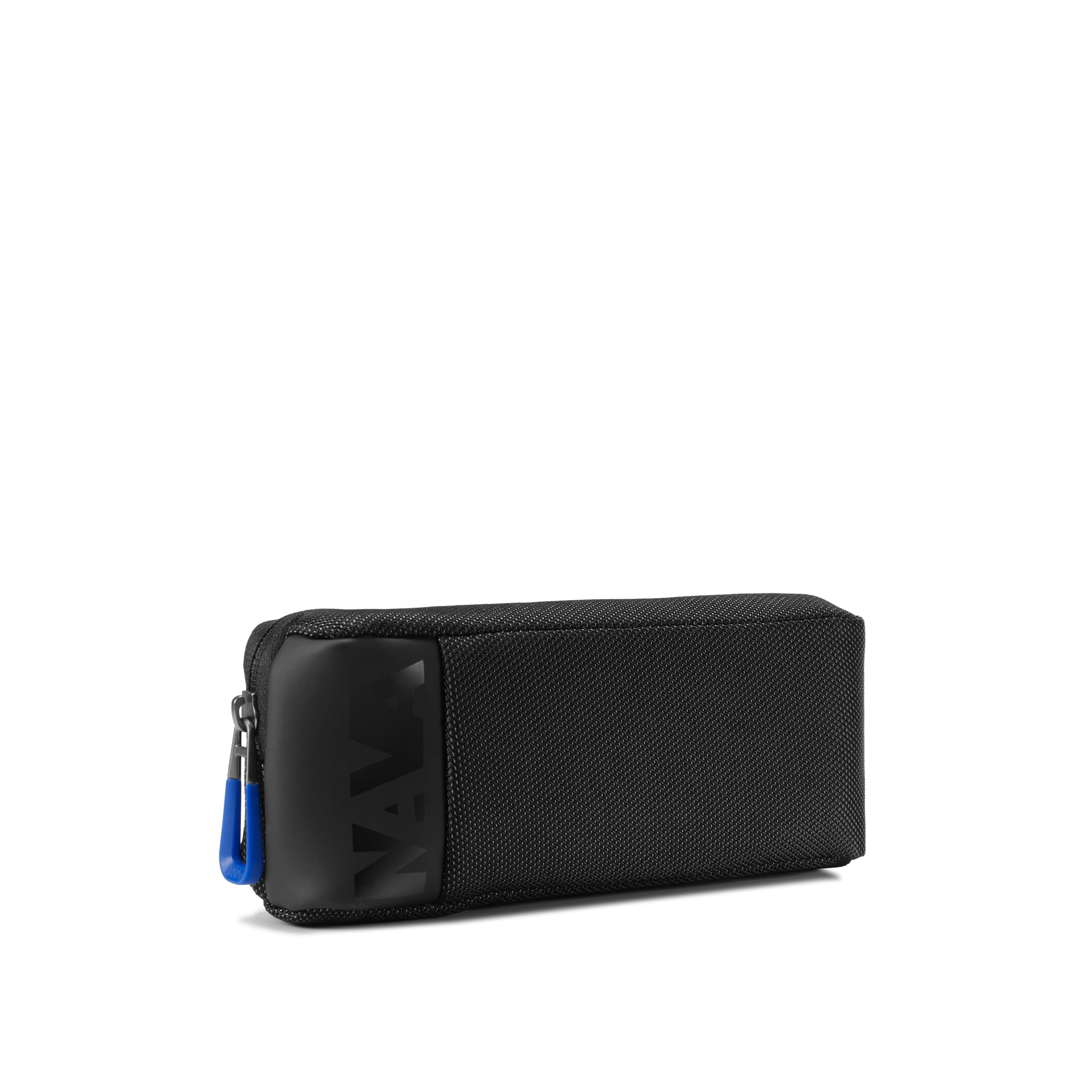 NAVA Design - Pencil Case with Zip Closure, Colour Black/Cobalt Blue - Size 8 x 21 x 5 cm