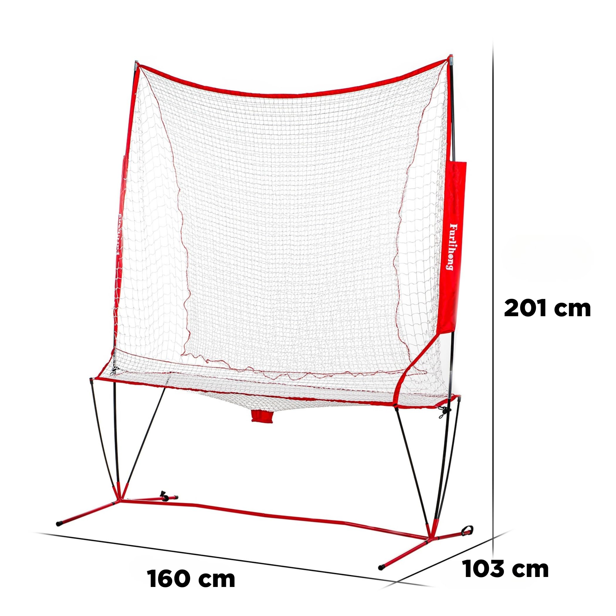 Furlihong NT01 Filet de ramassage pour tennis et baseball – 183 × 213 cm, filet en polyester portable avec cadre en fibre de verre, compatible avec 681TPCBH 680BH 6802BH, sac de transport (filet