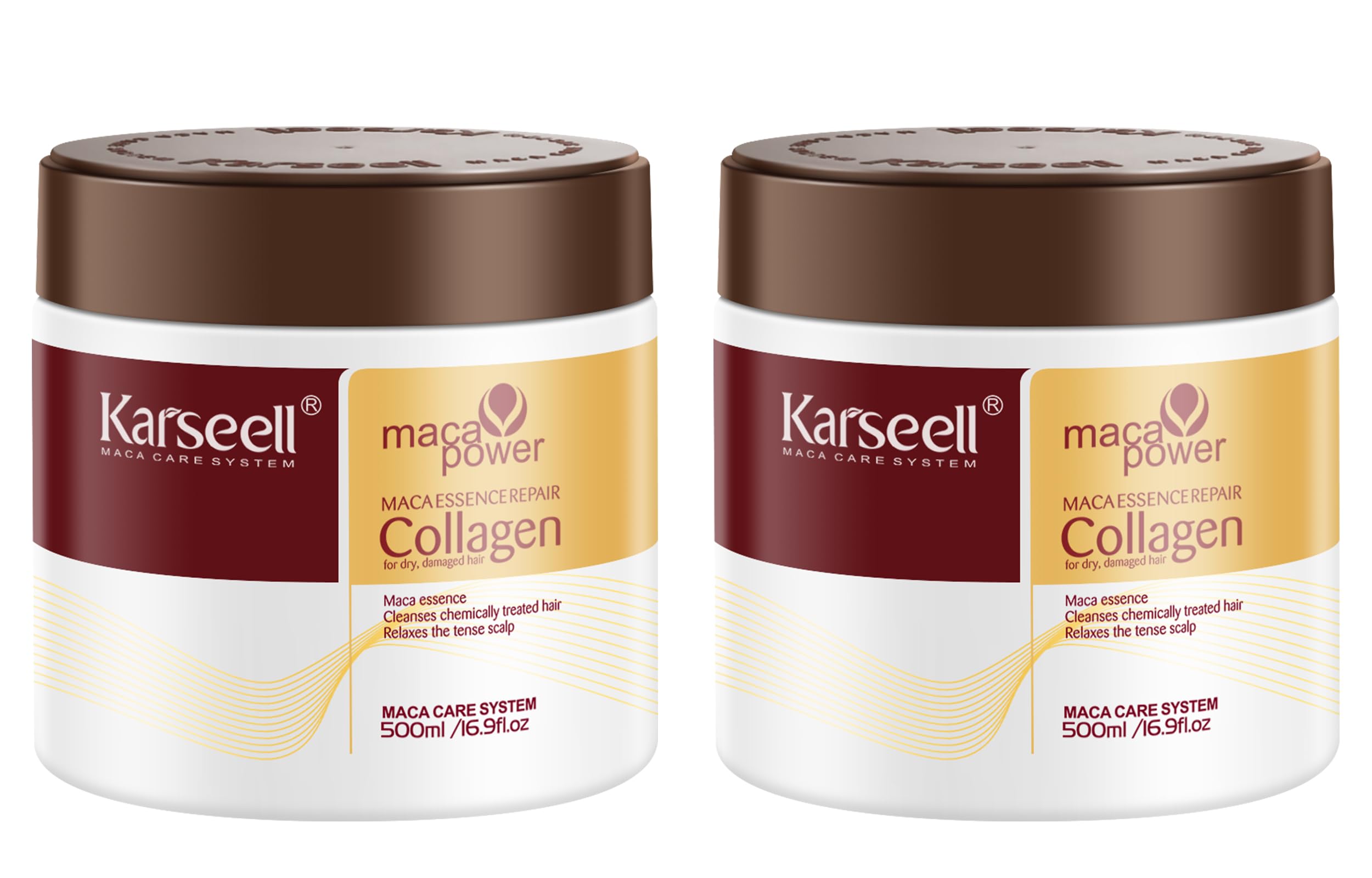 Karseell Collagen Hair Mask 2x500ml for Dry Damaged Frizzy Hair
