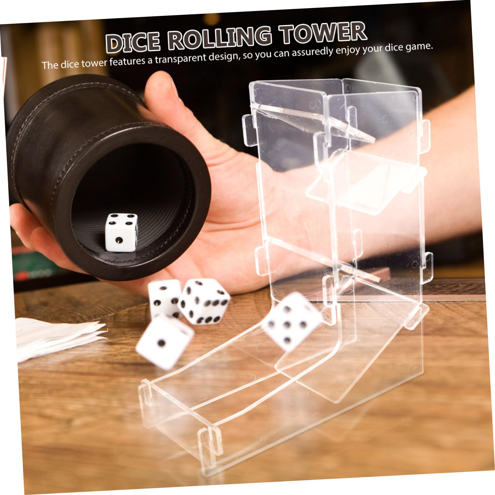Distributeur de Dés Portable 1 Pièce en Acrylique pour Jeux de Rôle