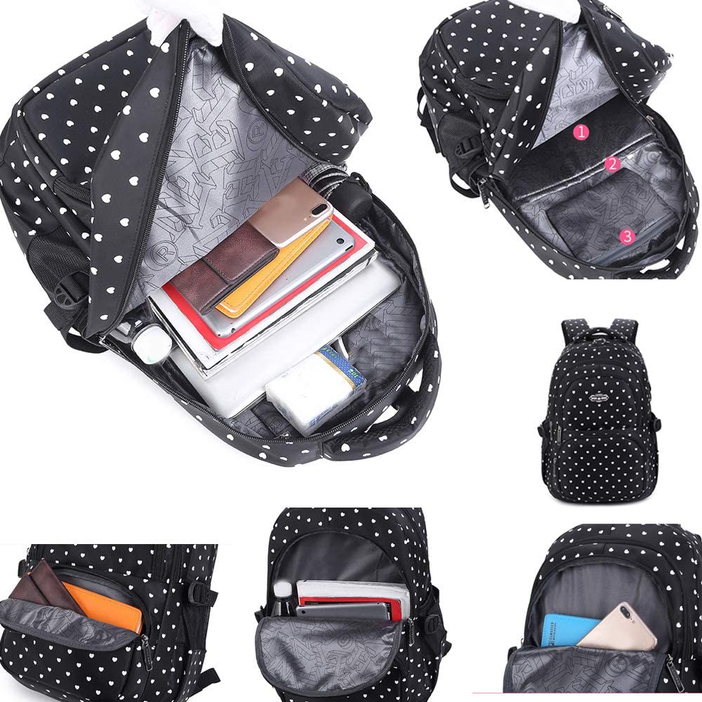 mochila, Mochila ligera for mujer, mochila escolar(Black)