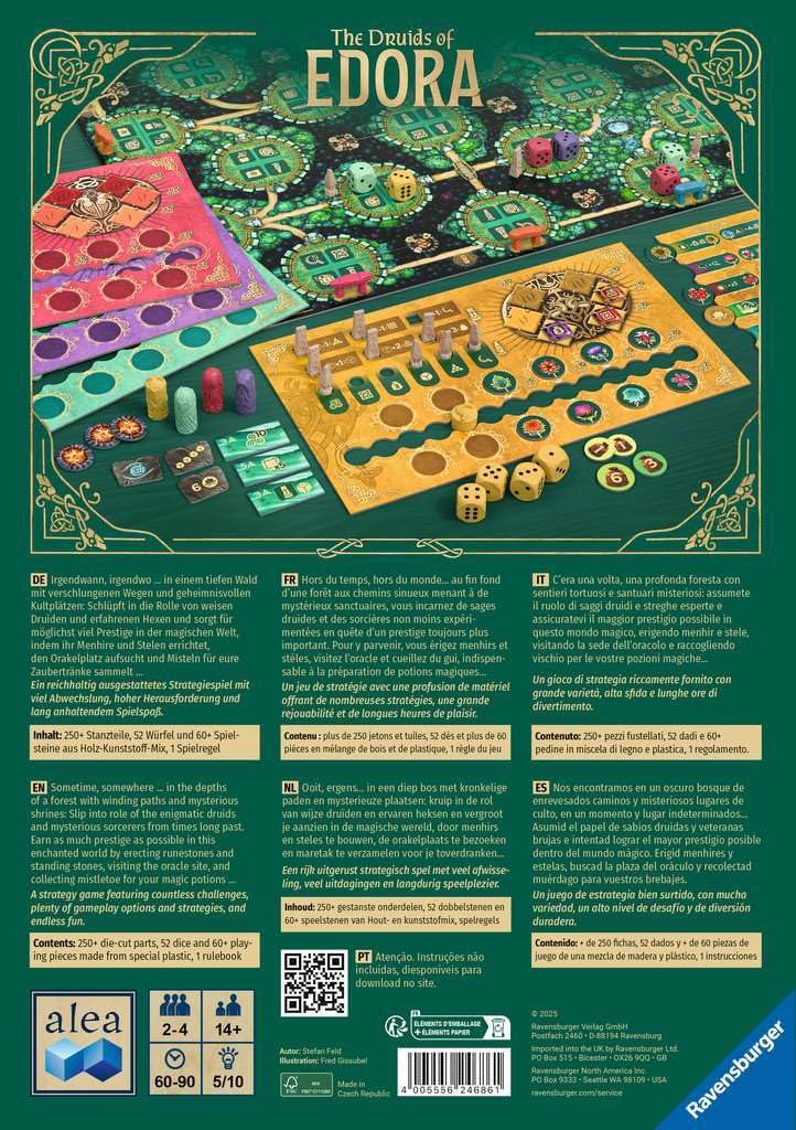 Ravensburger - The Druids of Edora, Juego de Estrategia a Partir de 14 años | Juego de estrategia The Druids of Edora, recomendado a partir de 14 años, en reuniones familiares, en una partida compartida.