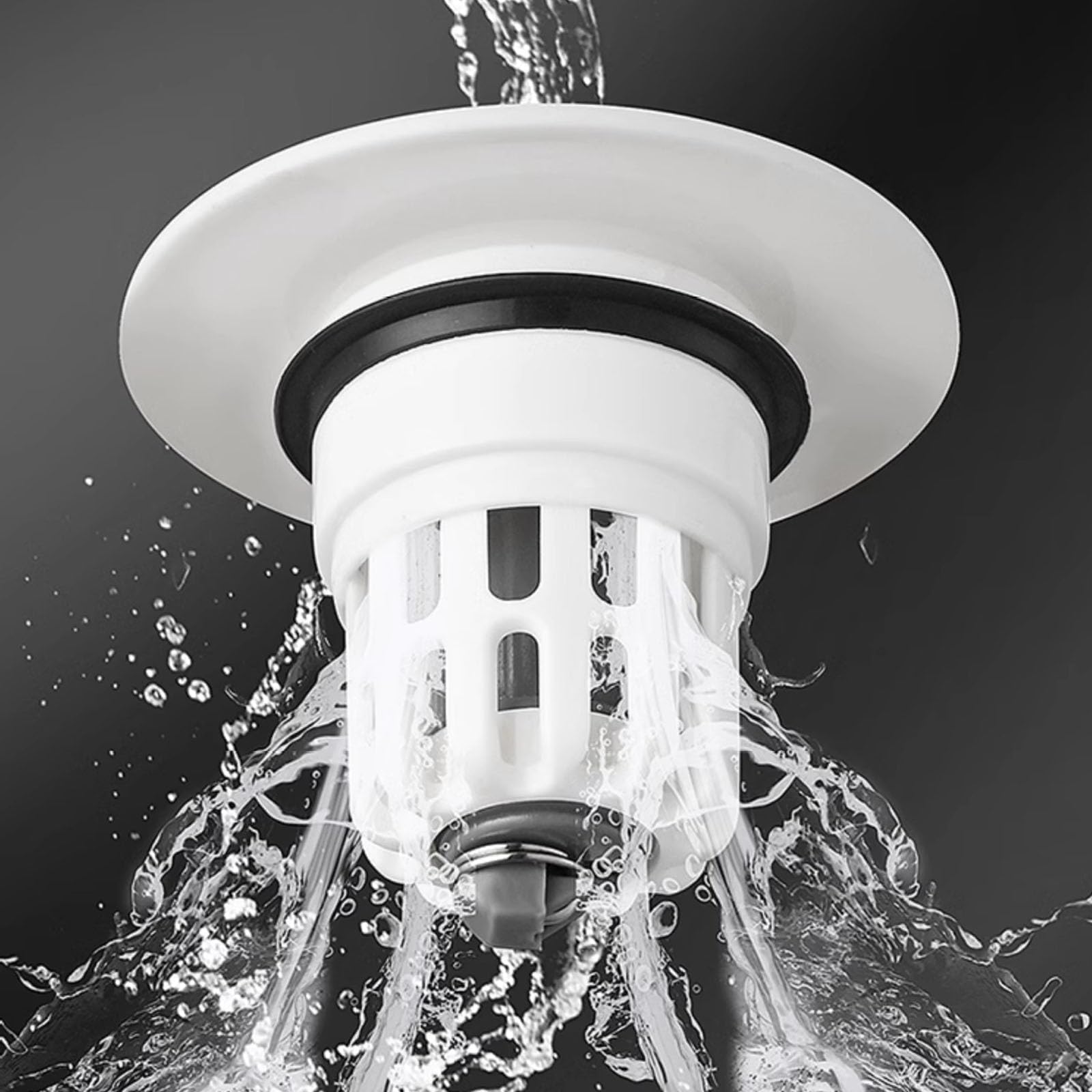 Élément filtrant à Pression pour lavabo, Filtre à Pression rebondissante, Bouchon de vidange Universel pour lavabo de Salle de Bain, Bouchon de vidange Anti-Obstruction