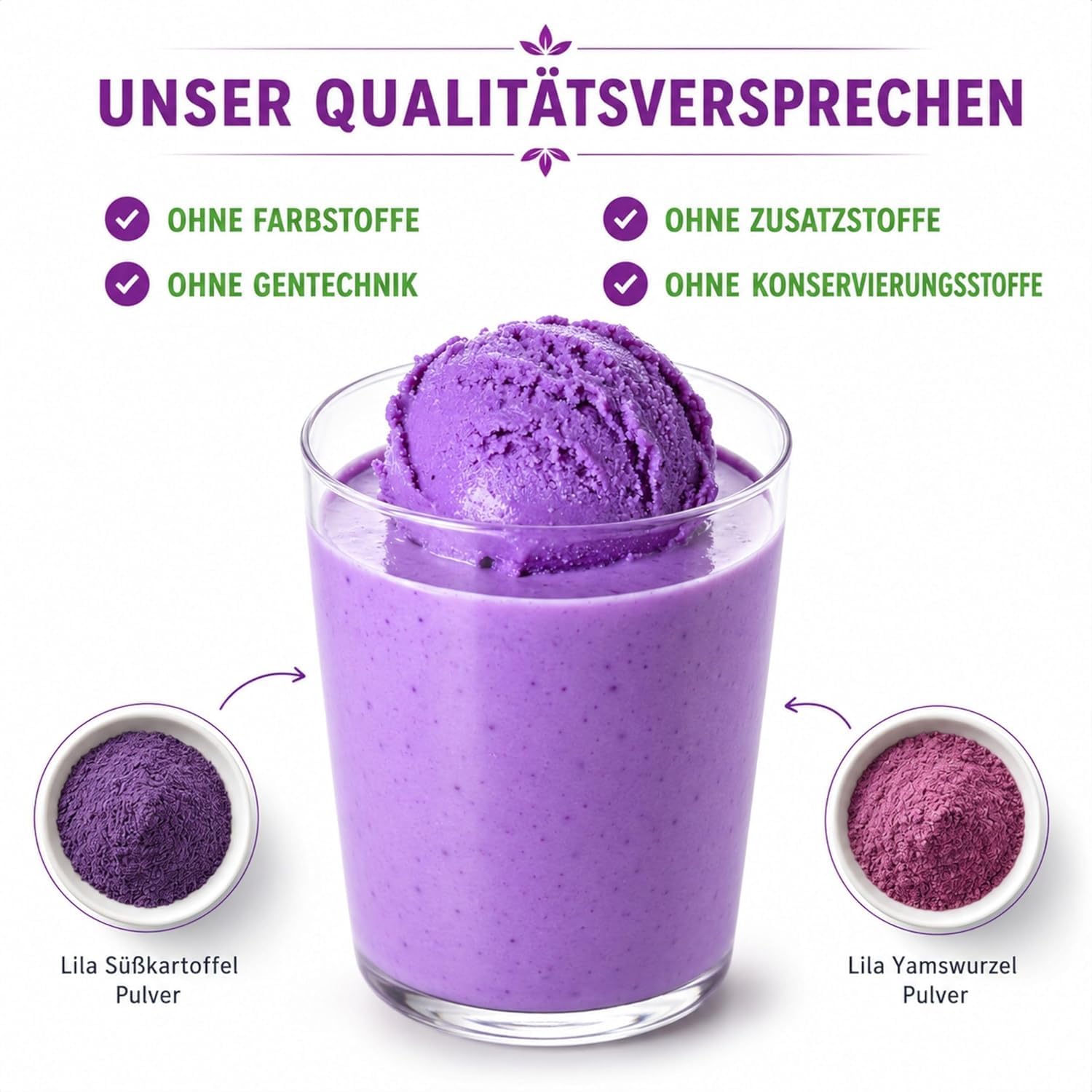 Biomalab Ube Pulver (140g Dose) – 100% Natürliche Yamswurzel & Lila Süßkartoffel – Original Premium Purple Yam Powder – Vegan, Glutenfrei & Ohne Zuckerzusatz – Ideal für Ube Latte, Bubble Tea & Backen