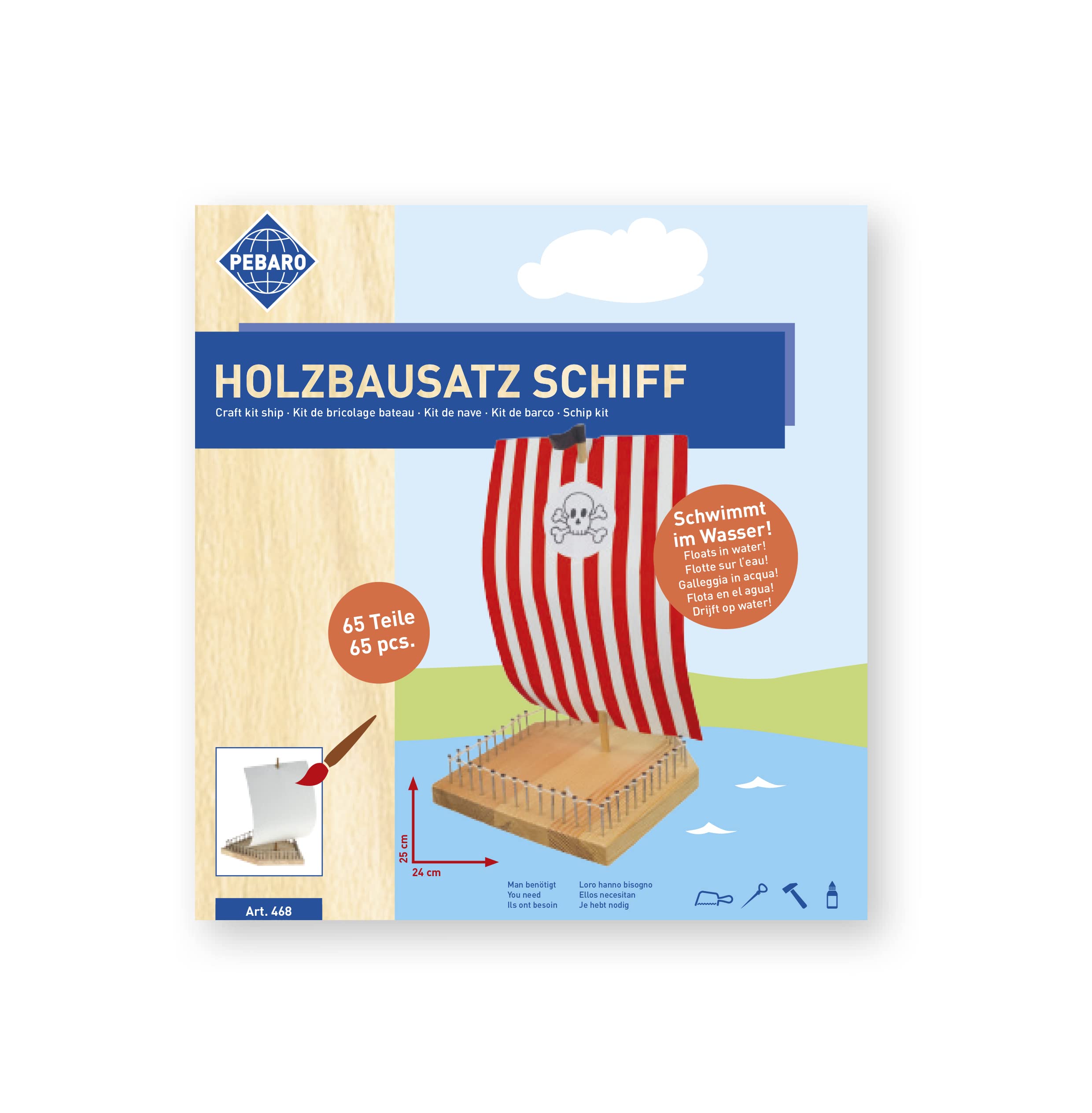 Pebaro 491 Werkzeugset Für Kinder - Mit Hammer, Säge & Bastelzubehör