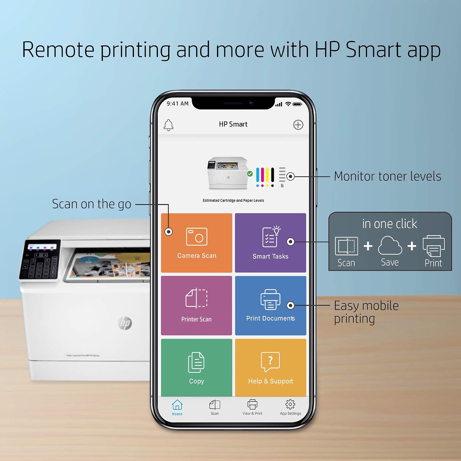 Amazon.com: HP Color LaserJet Pro M182nw Impresora láser inalámbrica todo  en uno, impresión móvil remota, escaneo y copia (7KW55A) (renovada) :  Productos de Oficina