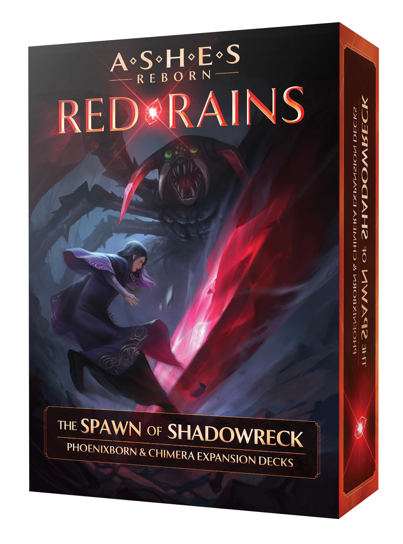 Plaid Hat Games | Ashes Reborn Red Rains: The Spawn of Shadowreck Expansion | Card Game | 2 Players | Ages 14 and up | English