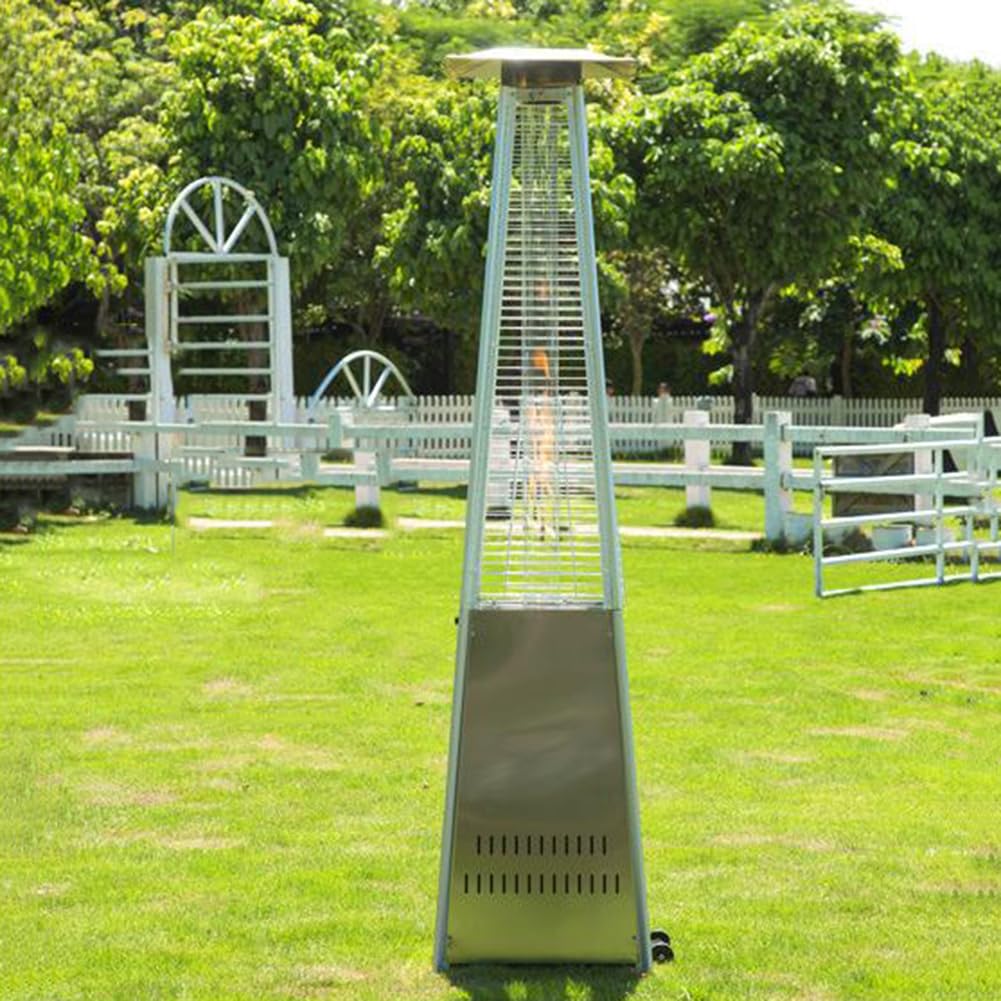 Riscaldatore Esterno, Riscaldatore Del Patio, Riscaldatore Di Propano Piramide, Riscaldatore Di Fiamma Del Tubo Di Vetro in Quarzo Per Feste, Cortile, Giardino, Decorazione,