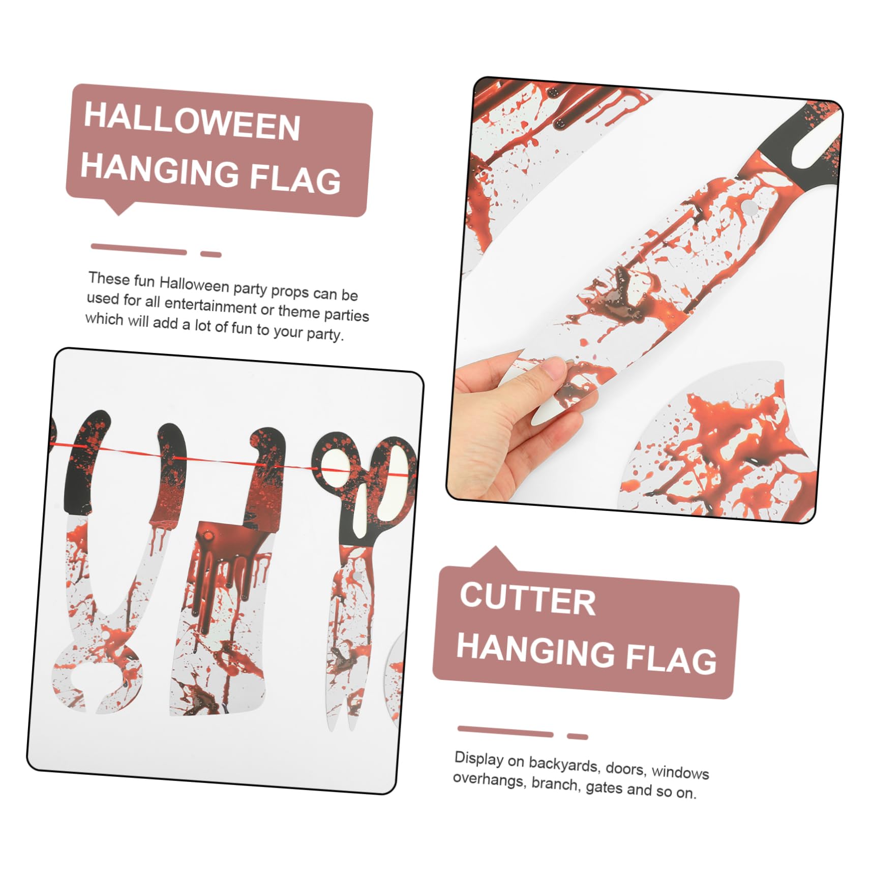 Decorazioni per feste di Halloween Ghirlanda sanguinante, 4 pezzi di