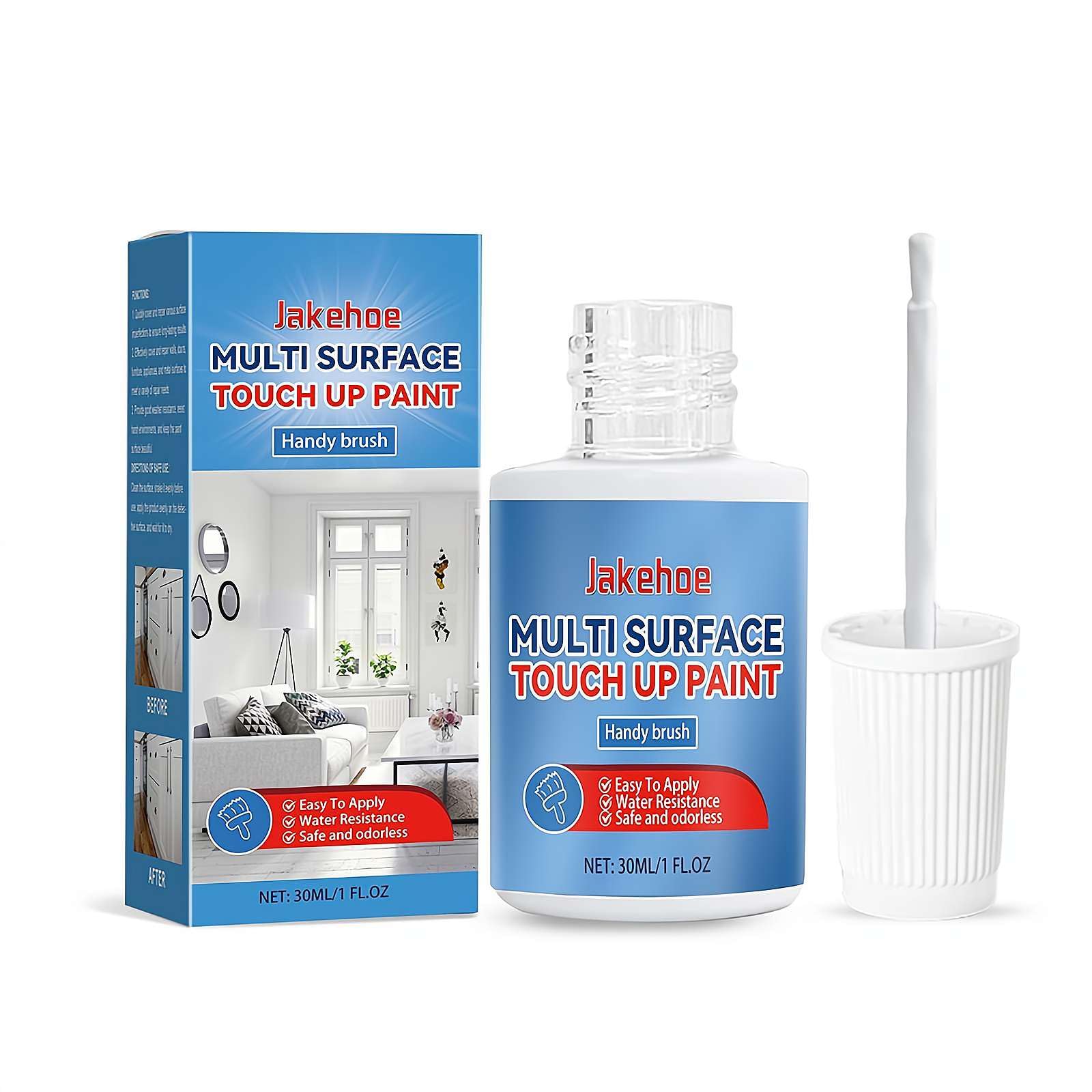 30ml White Bath Enamel Touch Up Paint - Quick Dry Repair for Small Scratches, Defects and Cracks in Kitchen, Bathroom, Fridge, Shower, Sink