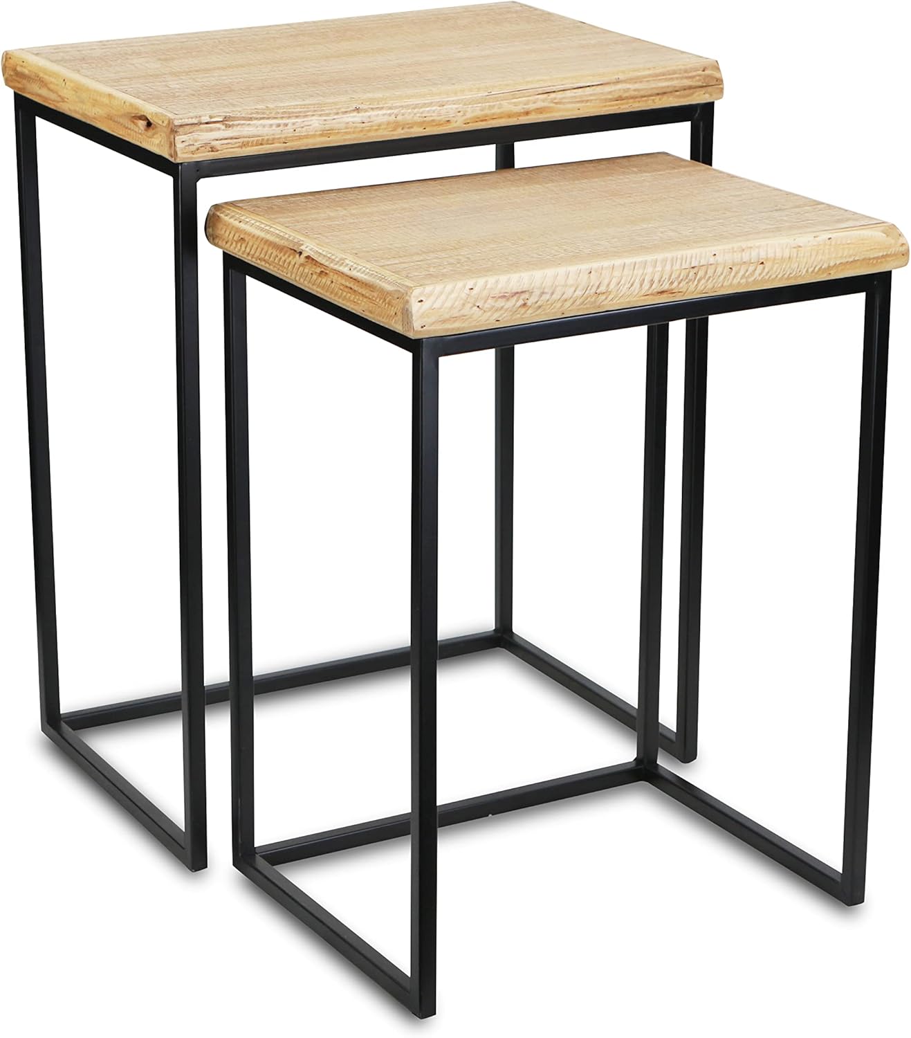 Contemporary Styled Set of 2 Rectangular Side Tables