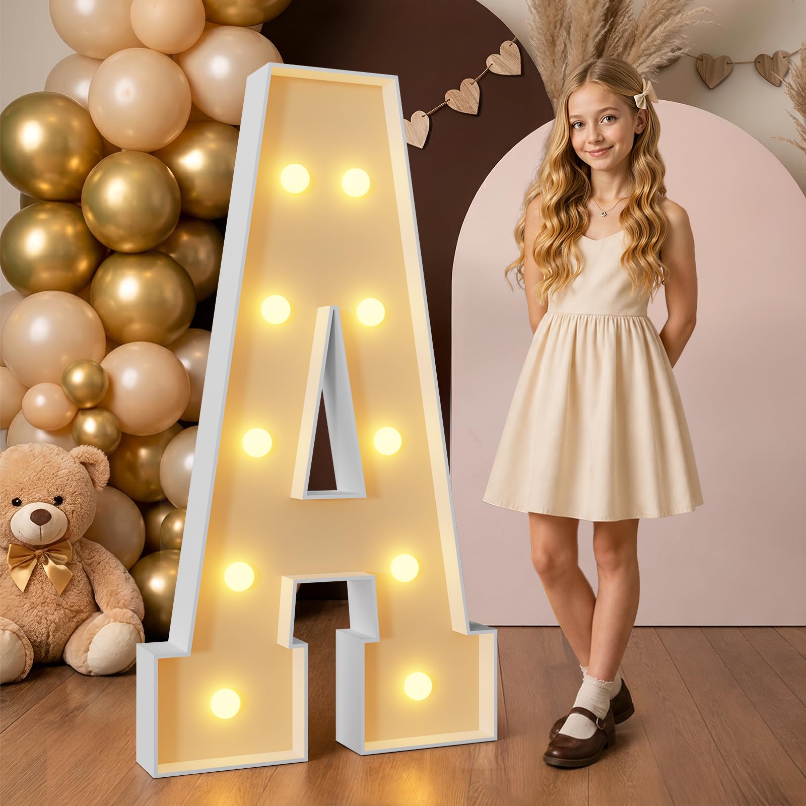 120cm Jaune Lettre Lumineuse Geante A
