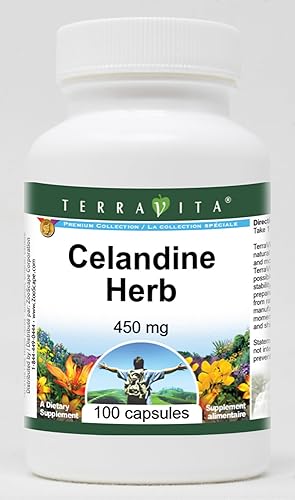 Celidonia Hierba - 450 mg (100 Cápsulas, ZIN 519581) - Paquete de 3