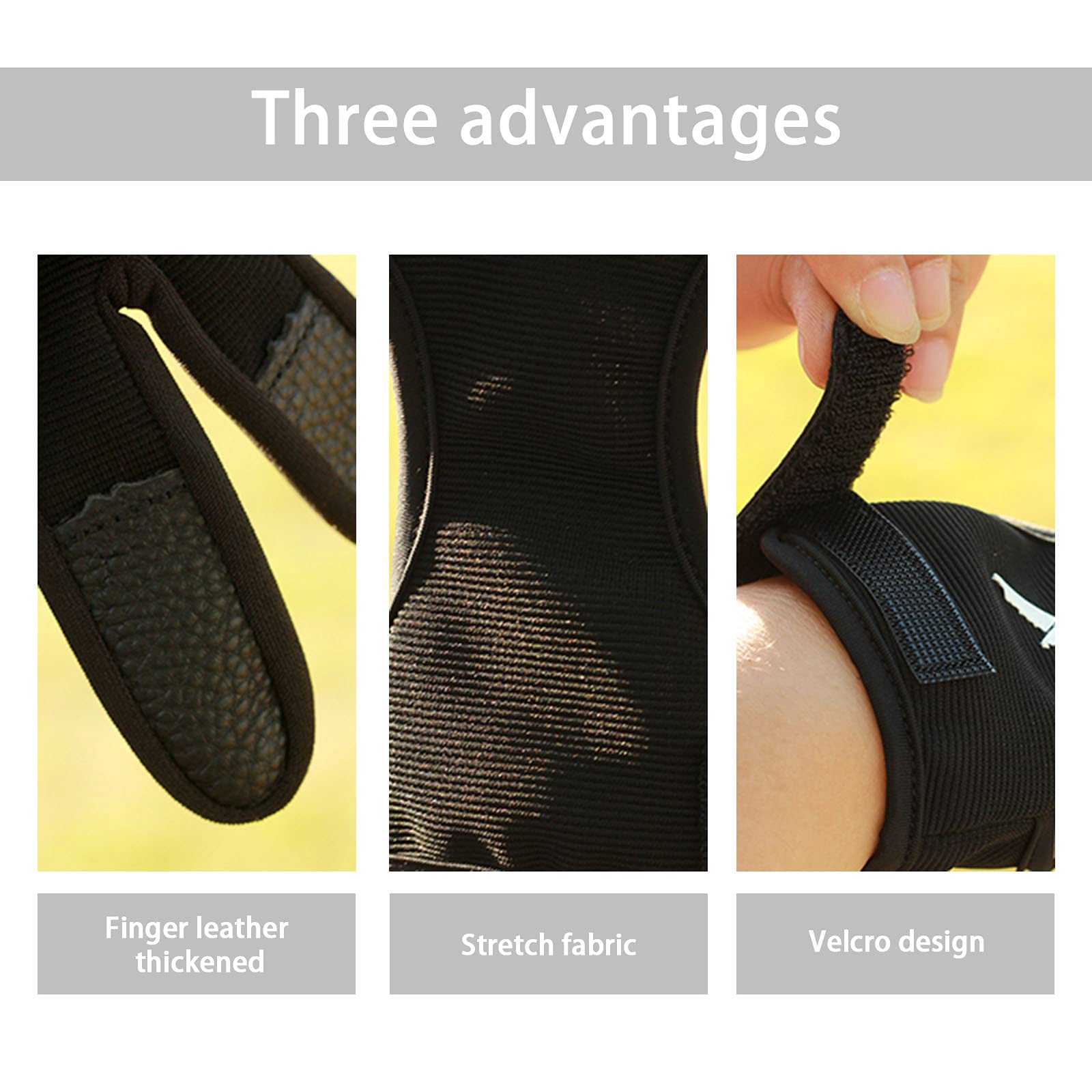 EMSea Guanto di protezione per tiro con l'arco, regolabile, flessibile, per tiro, sport, caccia, unisex, per adulti, giovani, 1 pezzo