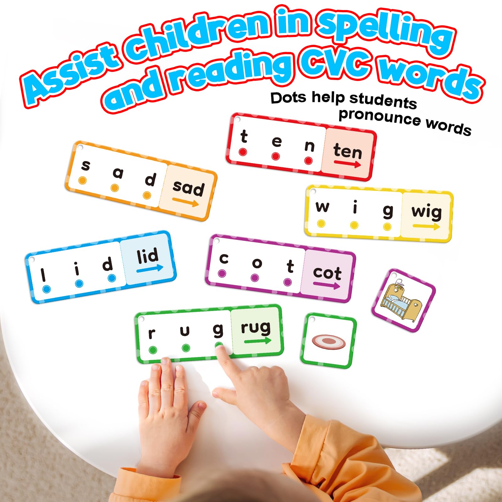 CVC Giochi di parole, Giochi fonetici, Carte Flash, Giocattoli di logopedia per bambini e bambini, imparare a leggere e snellire, attività di apprendimento prescolare e