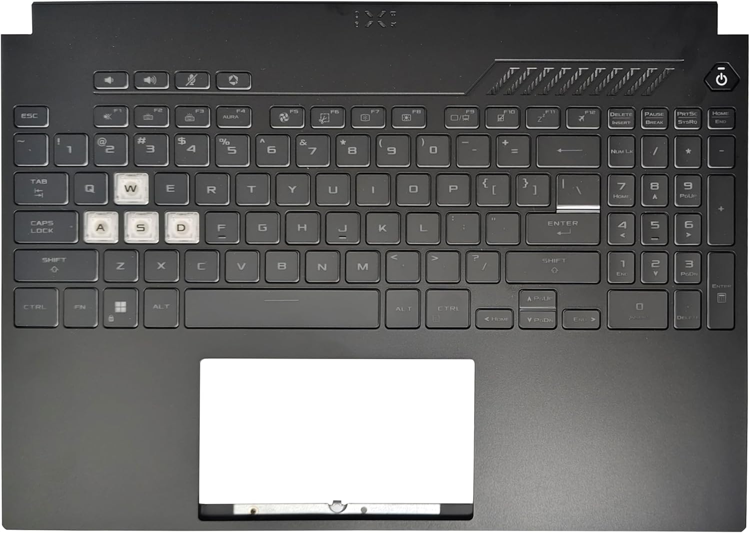 Laptop US Keyboard Compatible for ASUS TUF Dash Gaming A15 F15 FX507 FA507 FX507Z FX517 RGB Colorful Backlit Palmrest Upper Cover Case 33NJKTAJNW0