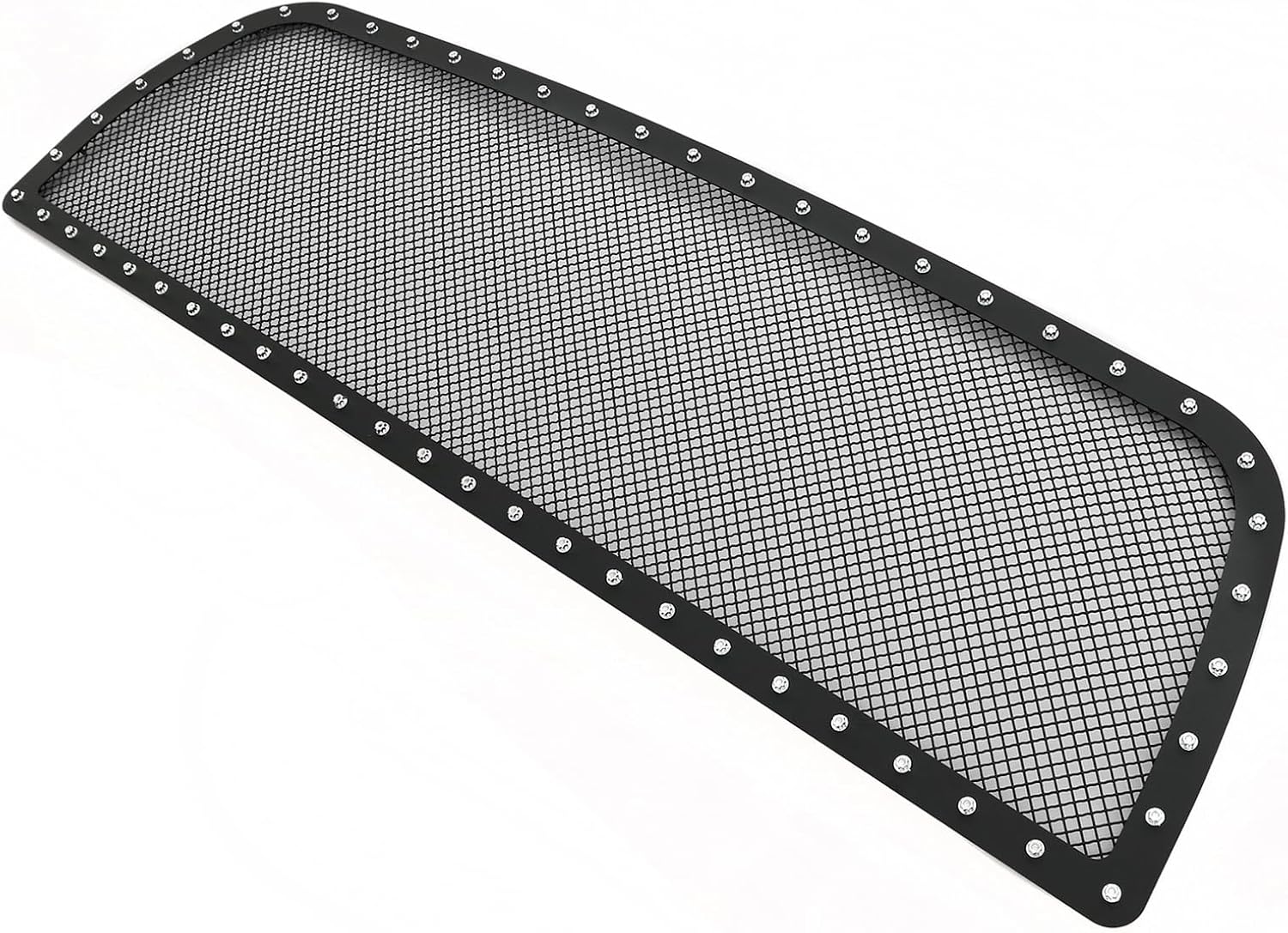 APS Compatible with Ram 2500 3500 2013-2018 Main Upper Stainless Steel Black Mesh Rivet Studs Front Grill Grille Insert DL6330H