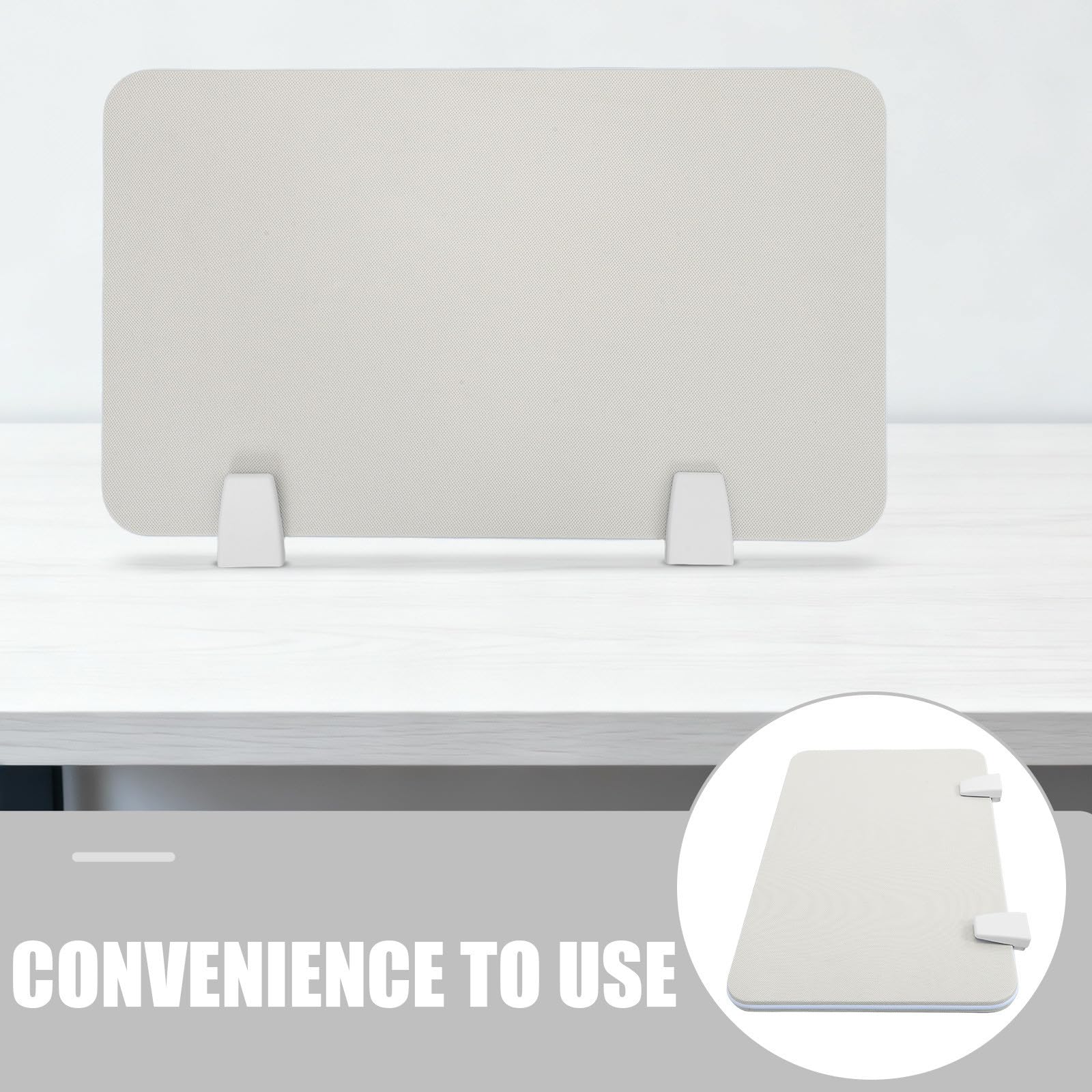Abaodam Schreibtischabtrennung fürs Büro 50x30cm Freistehend Beige