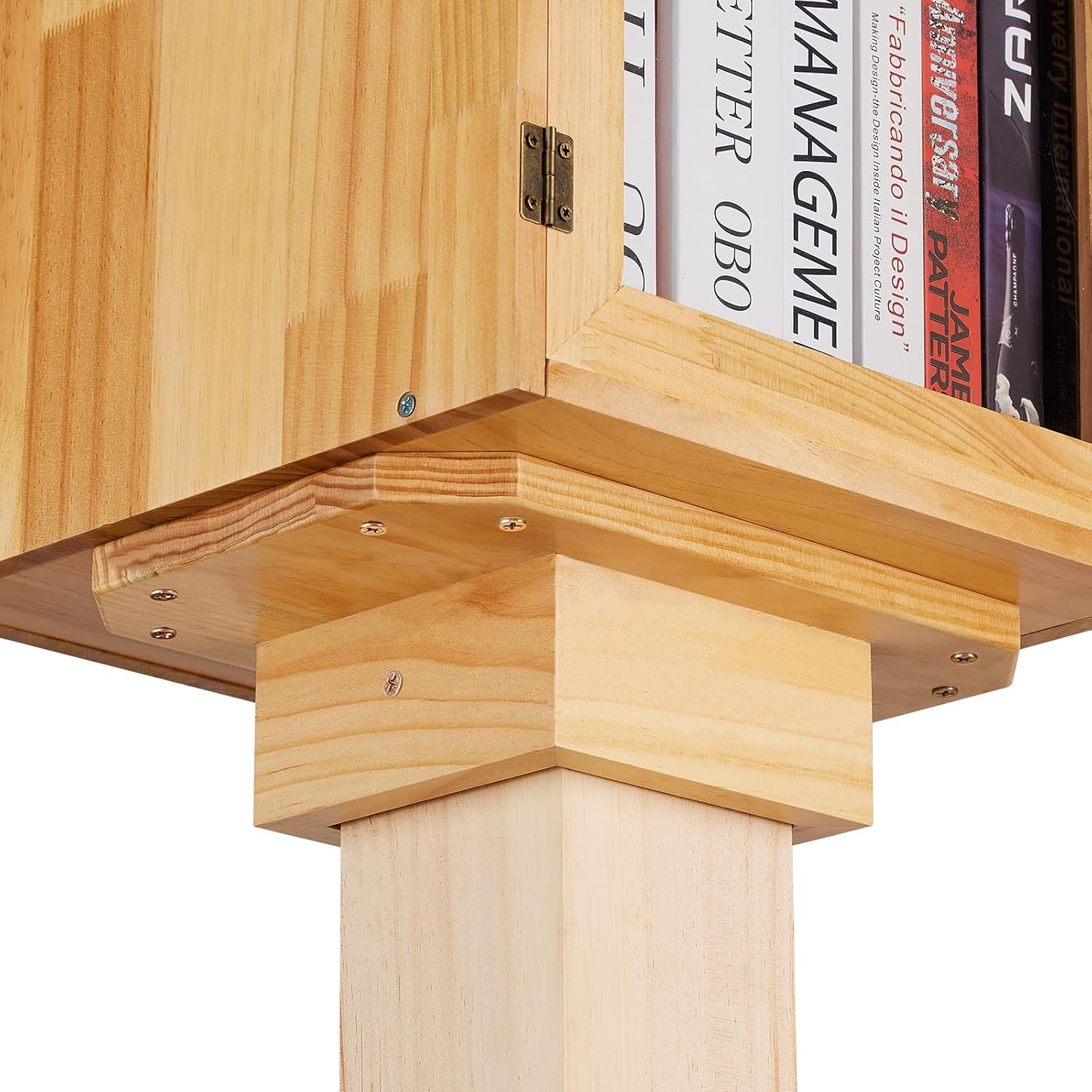 HouseJoy Little Library Mount, Little Library Box Outdoor, Pine 11'' x7.5'' x 3'', Attach with Screws Included, Perfect Stand for Outside Lending Book Box Birdhouse, Mailbox
