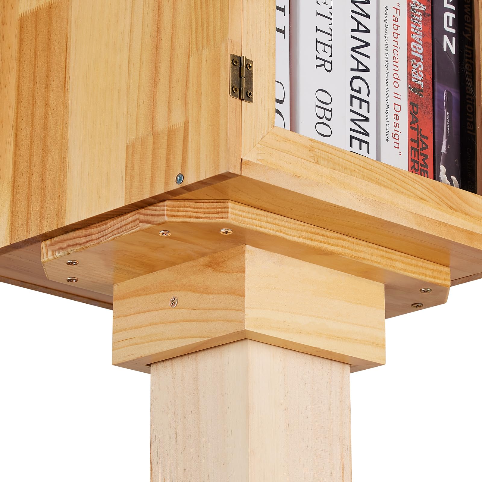 HouseJoy Little Library Mount, Little Library Box Outdoor, Pine 11'' x7.5'' x 3'', Attach with Screws Included, Perfect Stand for Outside Lending Book