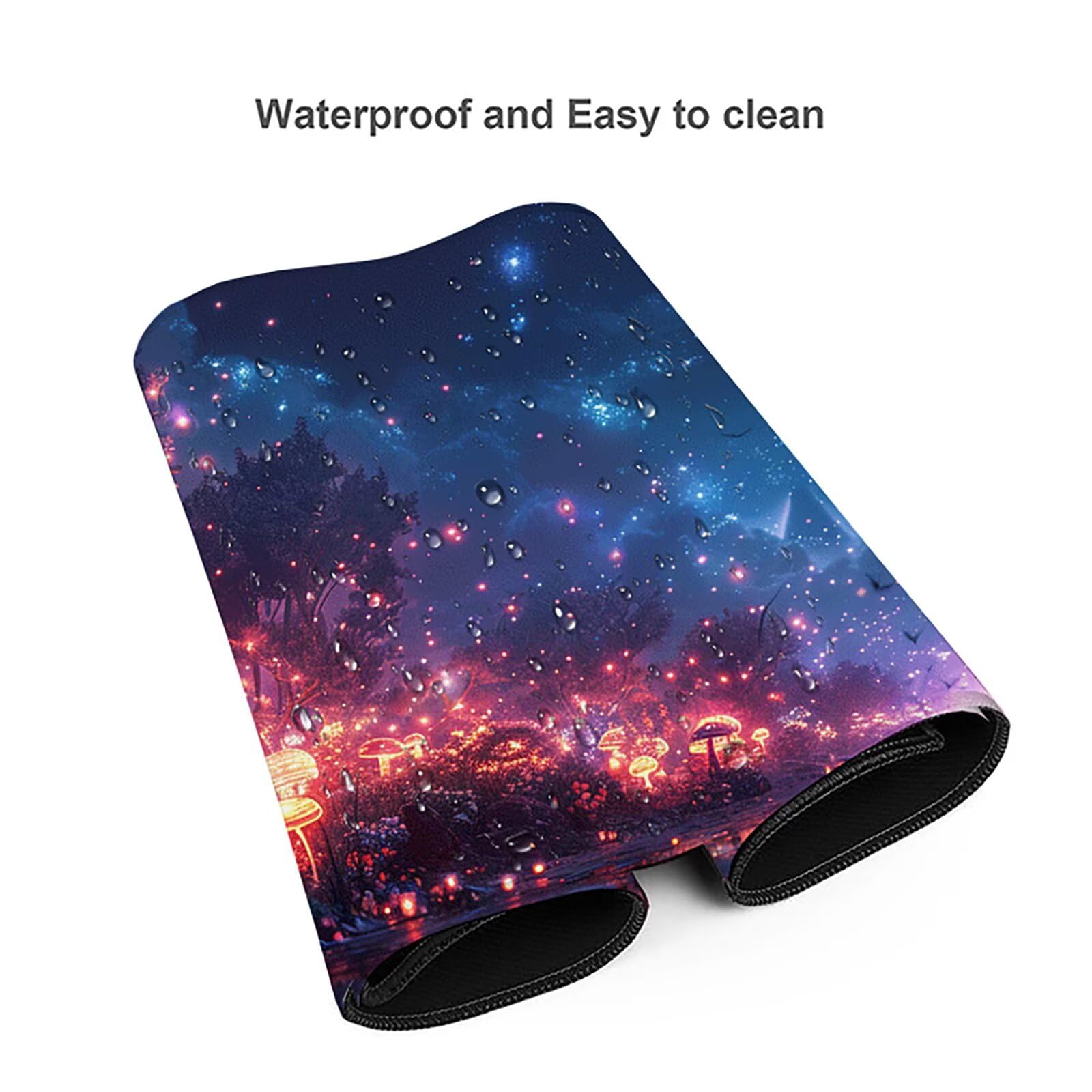 ChampiñóN Alfombrilla Ratón Gaming XXL 1500 x 800 mm, Alfombrilla Gaming Color Mousepad con Base de Goma Antideslizante, Impermeable Desk Mat para Teclado y Raton, Accesorios Gaming, Regalos 0-O