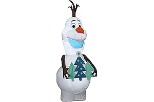 Gemmy 4ft Airblown Inflatable Olaf Holding Christmas Tree