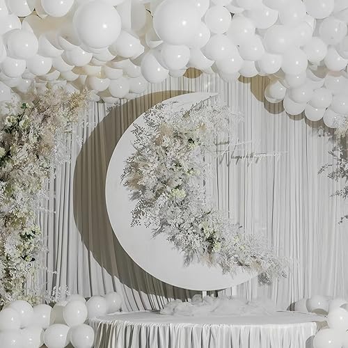 Miniatura 5 de 412 globos blancos de 18, 12, 10, 5 pulgadas, kit de arco de globos blancos de diferentes tamaños, globos de látex mate para baby shower,