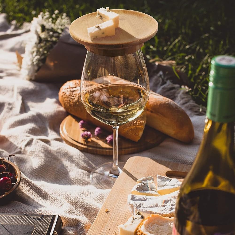 Wine Glass Charcuterie Topper, Weinglasaufsatz, verhindert Rotweinspritzer, Mini Weinglas Aufsatz Vorspeisenteller, für Vorspeisenteller und Desserts (10 Stück)