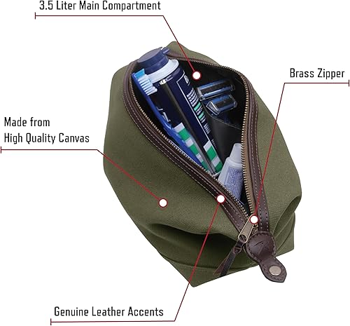 Miniatura 3 de Rothco Kit de viaje de lona y cuero Verde oliva (Olive Drab),Gris,Marrón tierra,Negro -,Marrón Coyote,https://www.amazon.com/dp/undefined