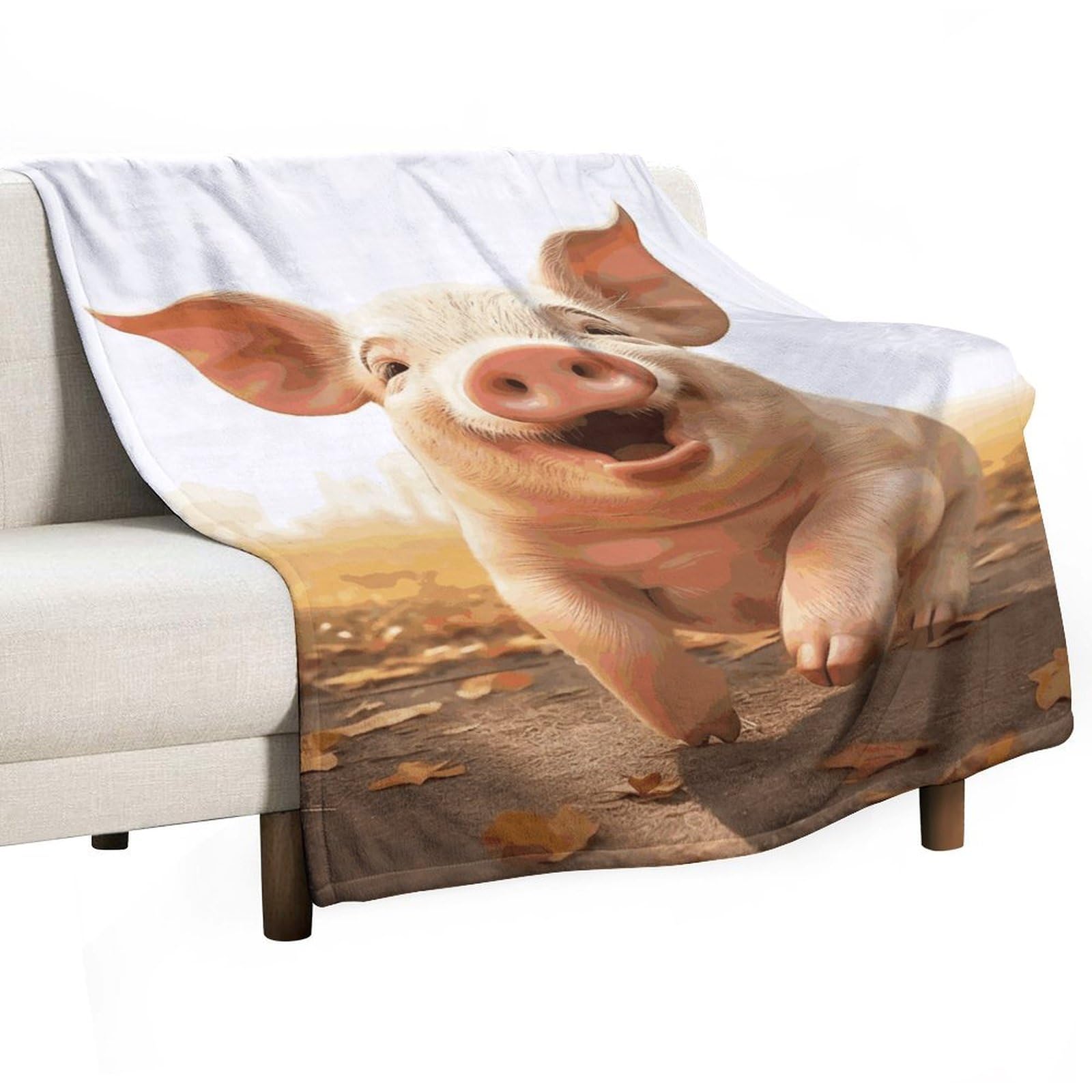 Couverture molleton haut de gamme 127x177.8 cm au toucher ultra doux pour lit et canapé