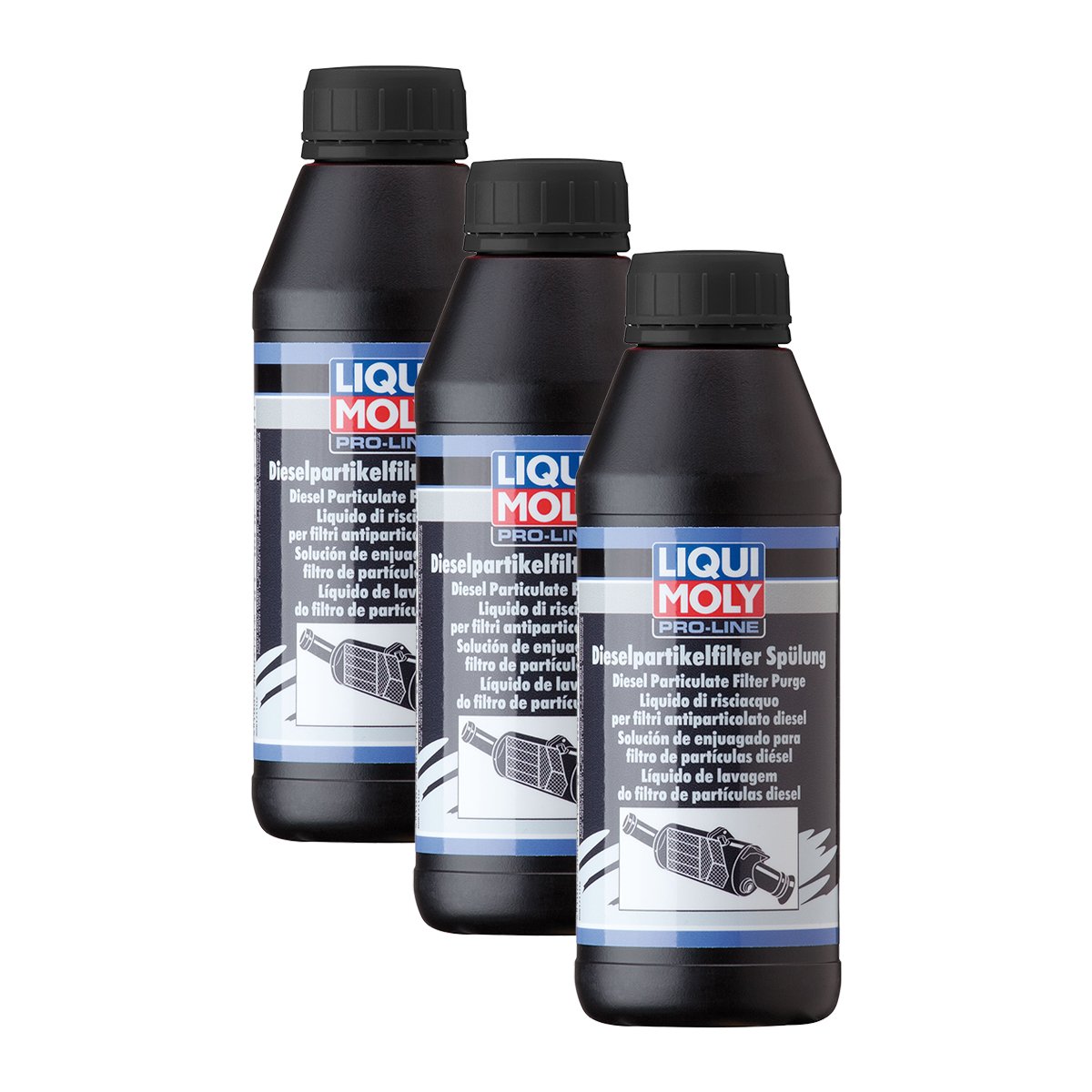 Liqui Moly 5171 Pro-Line - Acondicionador de filtro de partículas diésel DPF 500 ml, 3 unidades