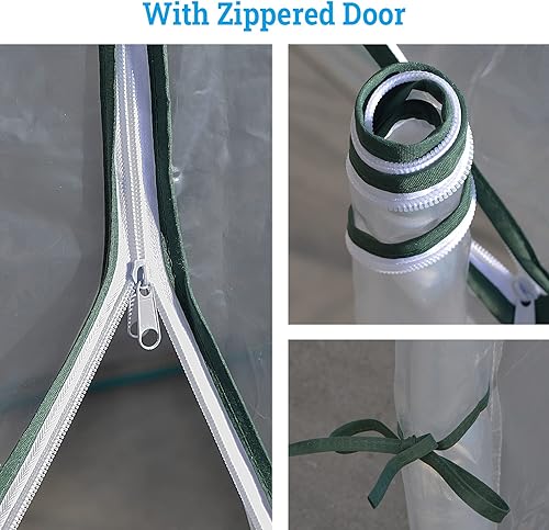 Miniatura 8 de YardGrow Cubierta de repuesto transparente para invernadero de 5.9'x3.5'x5'H Mini Jardinera Portátil de Jardinería Invernadero