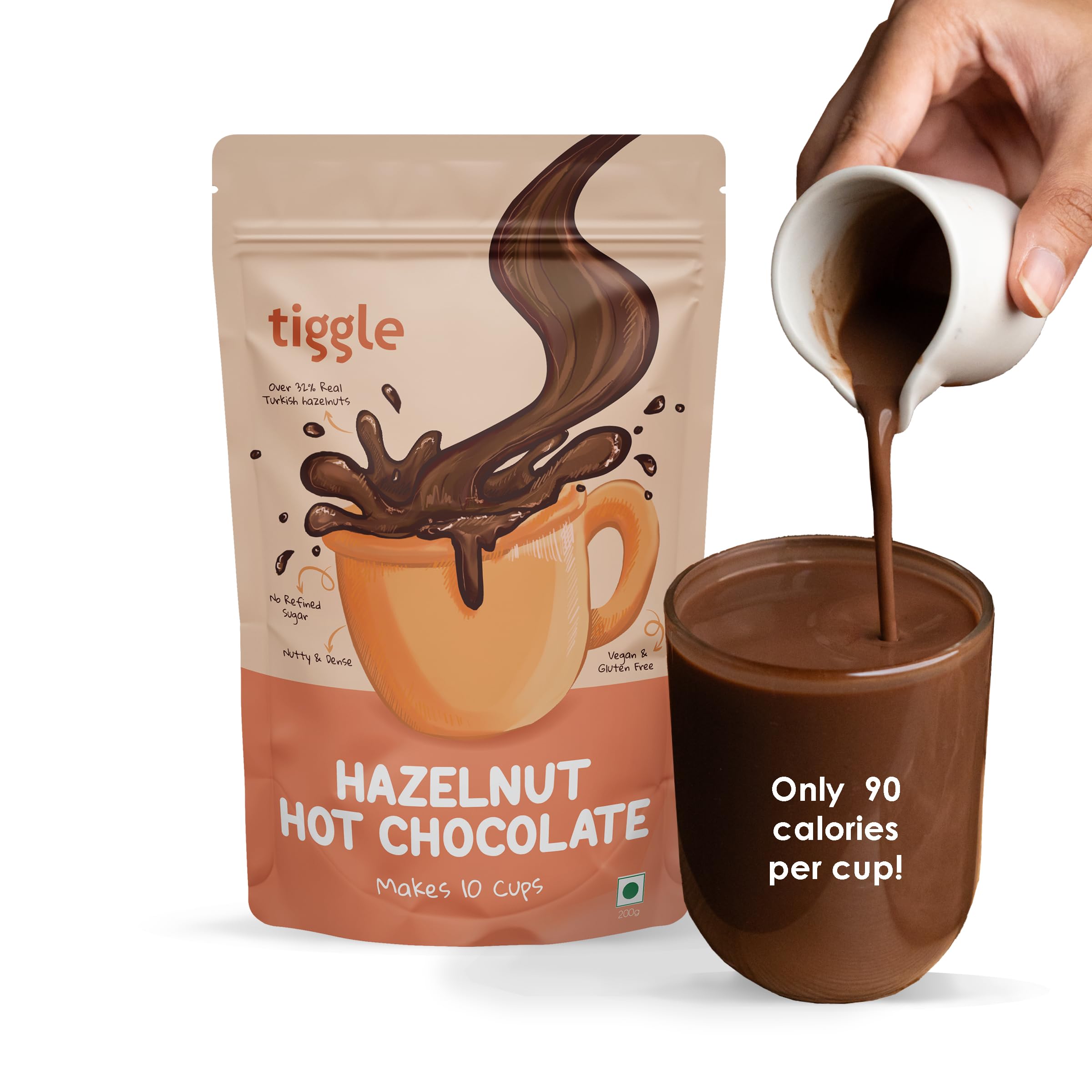 See full amazon price history chart for Tiggle Hazelnut Hot Chocolate Mix | 10 Cups Pack ,Real Turkish Hazelnuts | No Oil or Essence | No Artificial Flavour | Thick & Chocolatey | 0% Refined Sugar | Sweetened with Organic Jaggery | 200 Gms Tiggle Hazelnut Hot Chocolate Mix | 10 Cups Pack ,Real Turkish Hazelnuts | No Oil or Essence | No Artificial Flavour | Thick & Chocolatey | 0% Refined Sugar | Sweetened with Organic Jaggery | 200 Gms (B0B7NFN3YF) Amazon Price History, Amazon Price Tracker