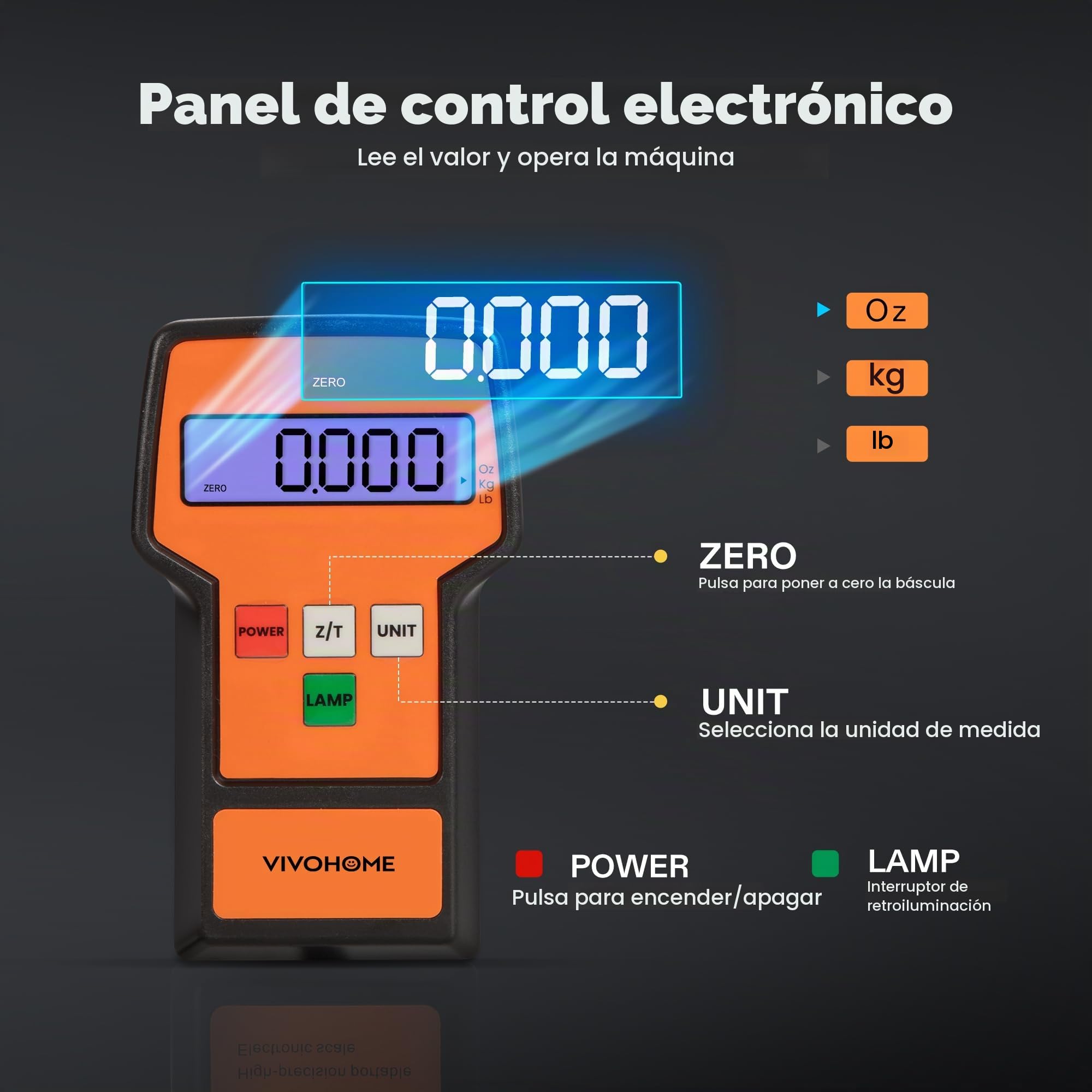 VIVOHOME Báscula de carga de refrigerante digital electrónica de alta precisión con funda para HVAC 220 libras, naranja | AC Freon - Báscula de peso de carga con funda portátil para todos los tanques de recuperación de refrigerante, color naranja