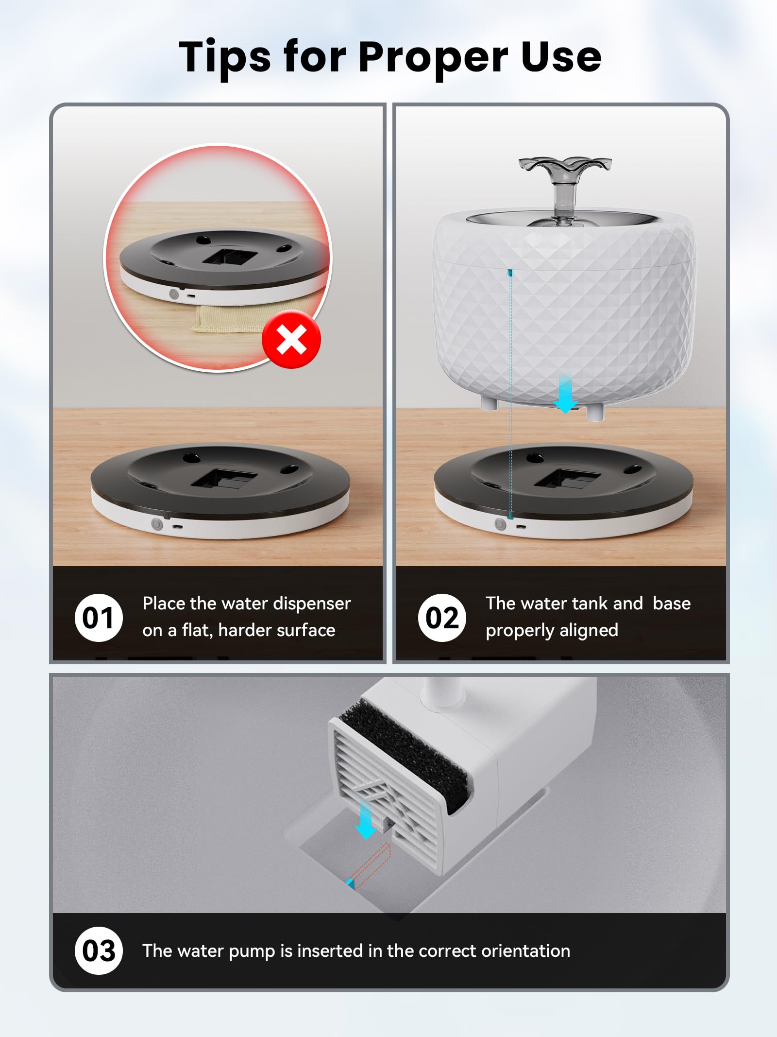 118oz/3.5L Smart Cat Water Fountain with App Control, Kitty spout cat Water Fountain, Ultra Quiet Pet Water Fountain for Cat Indoor, 2.4GHz Wi-Fi - image 6