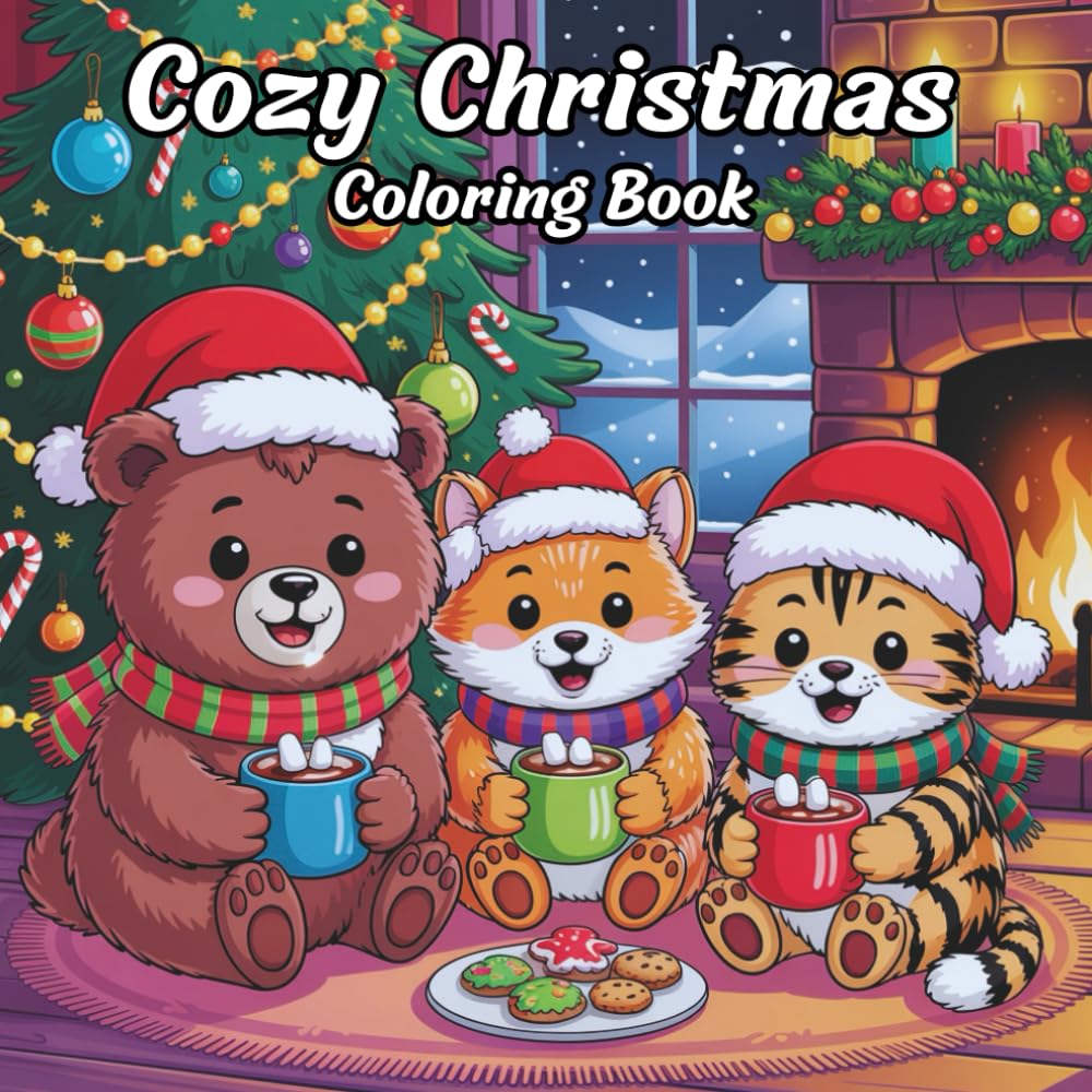 Cozy Christmas Coloring Book: A Fun and Relaxing Holiday Coloring Adventure for Adults and Teens