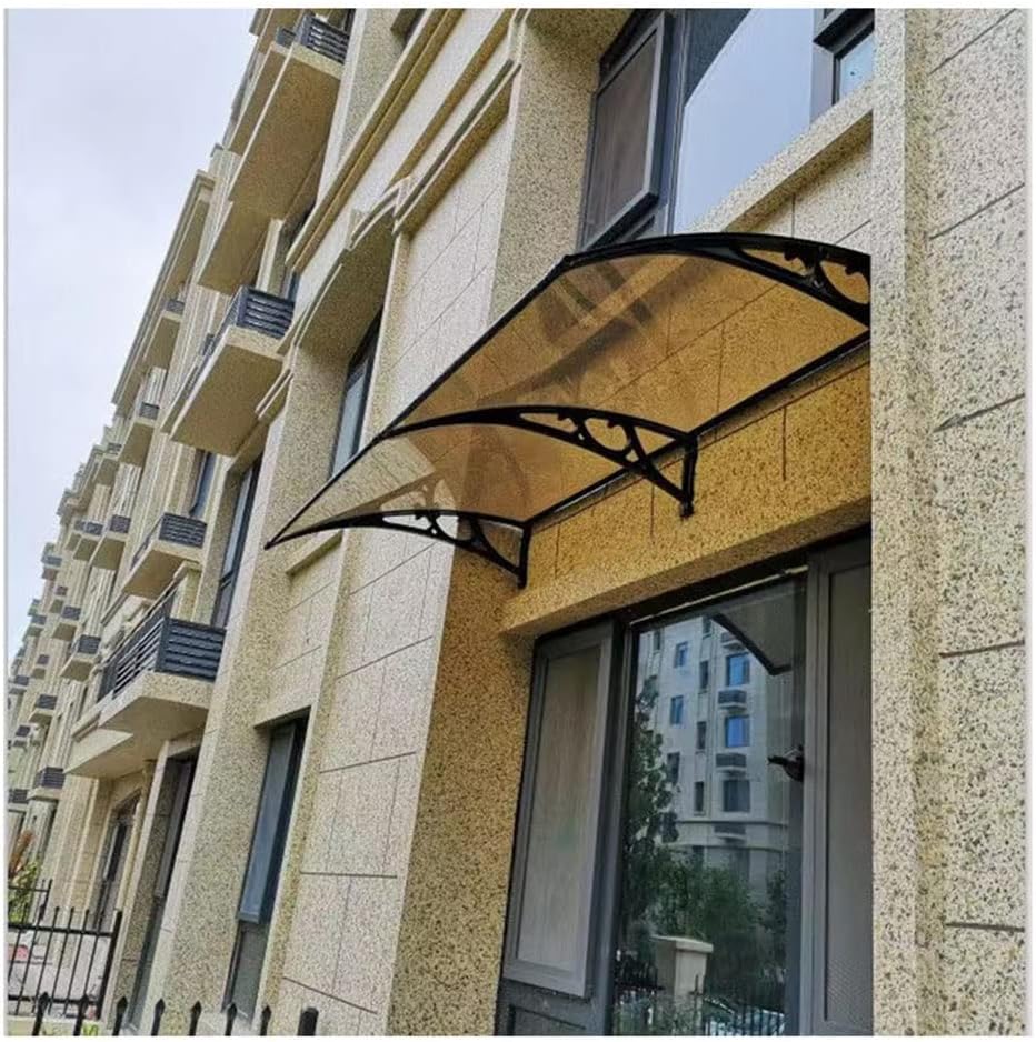 XLIHAWY Escalable Ventanas Tejadill Toldo Refugio de Nieve, Marquesina para Puertasy de Protección, Dosel para Techo Exterior Terraza, Lluvia de Protección, Personalización de Tamaño