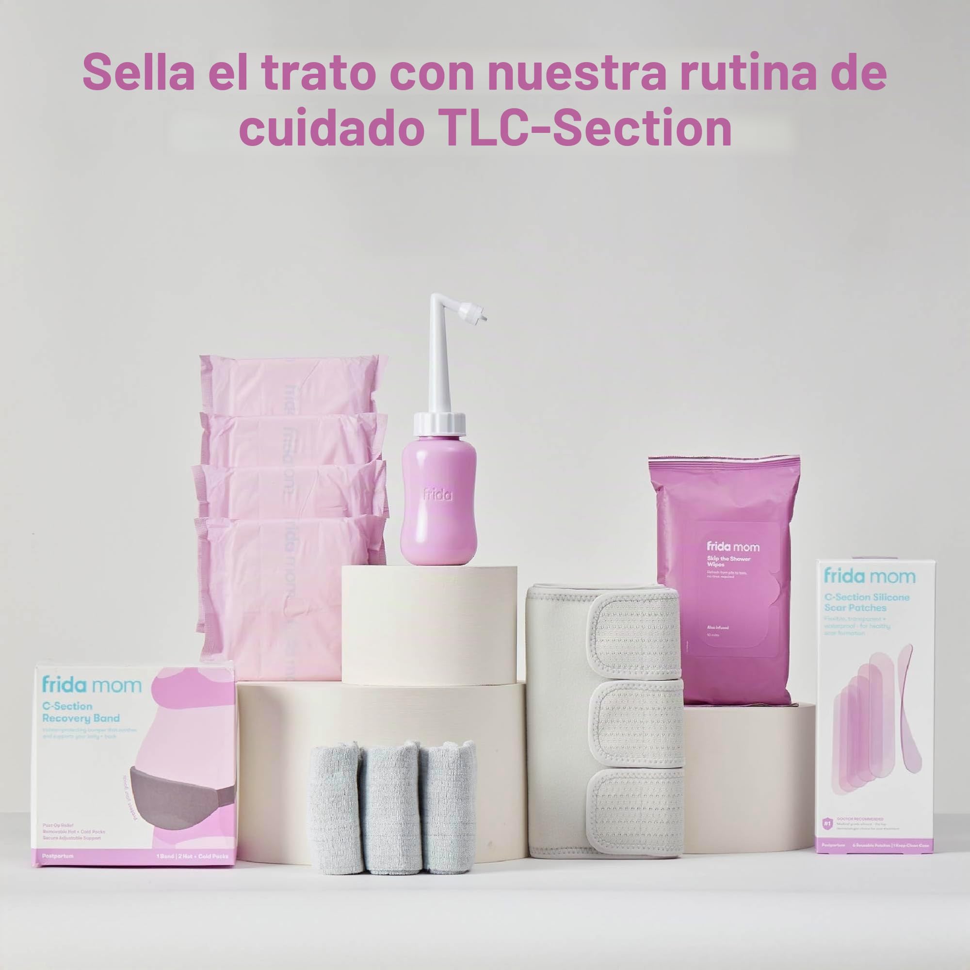 Frida Mom Tiras de silicona para cesárea: parches de cicatrices imprescindibles para recuperación de cesáreas, tratamiento reutilizable de grado médico para cicatrices queloides, 20 cm de longitud, 6