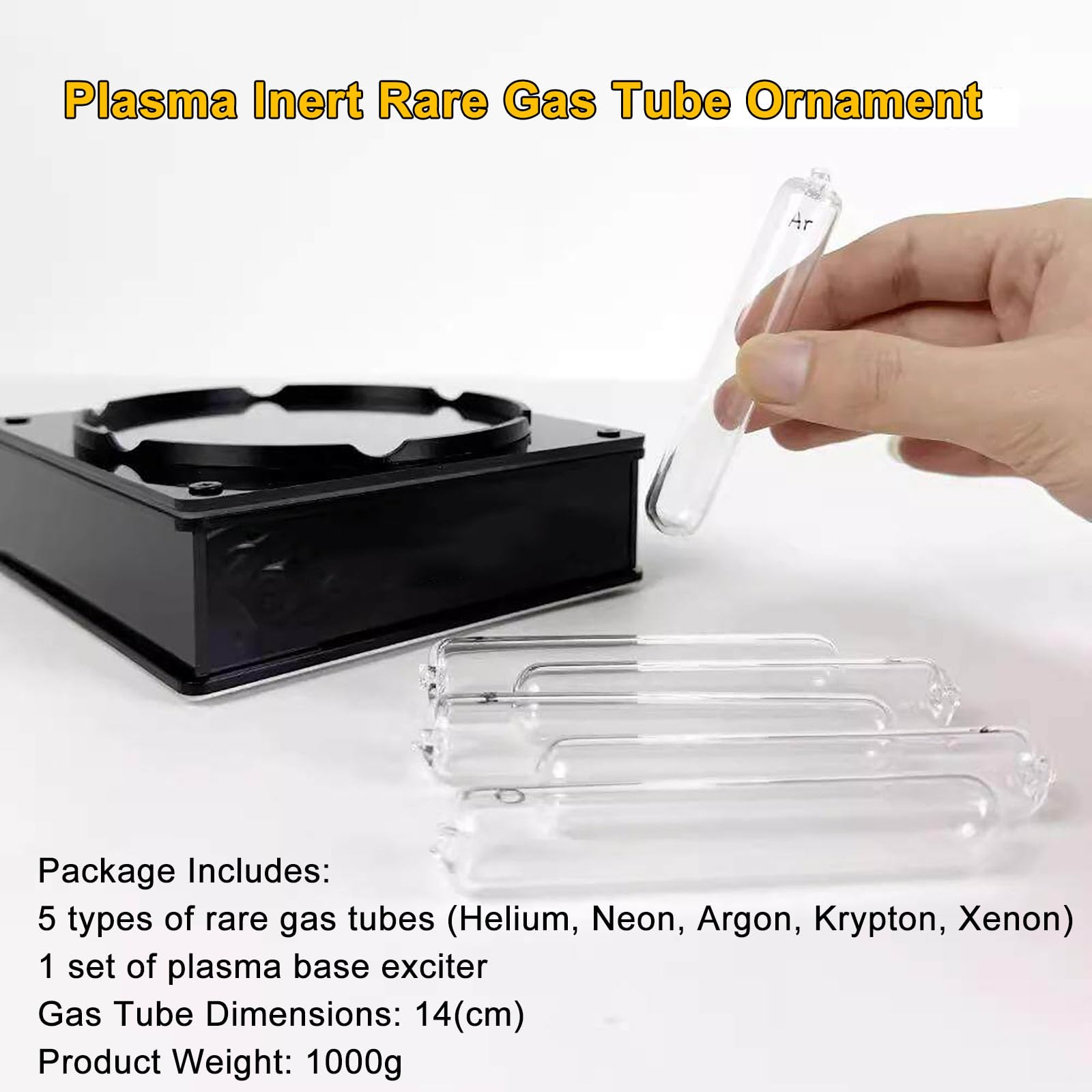 Tubo de gas de plasma, lámpara brillante de neón/criptón/helio/argón/xenón para educación científica, demostraciones de laboratorio, decoraciones de fiesta, regalo único de ciencia