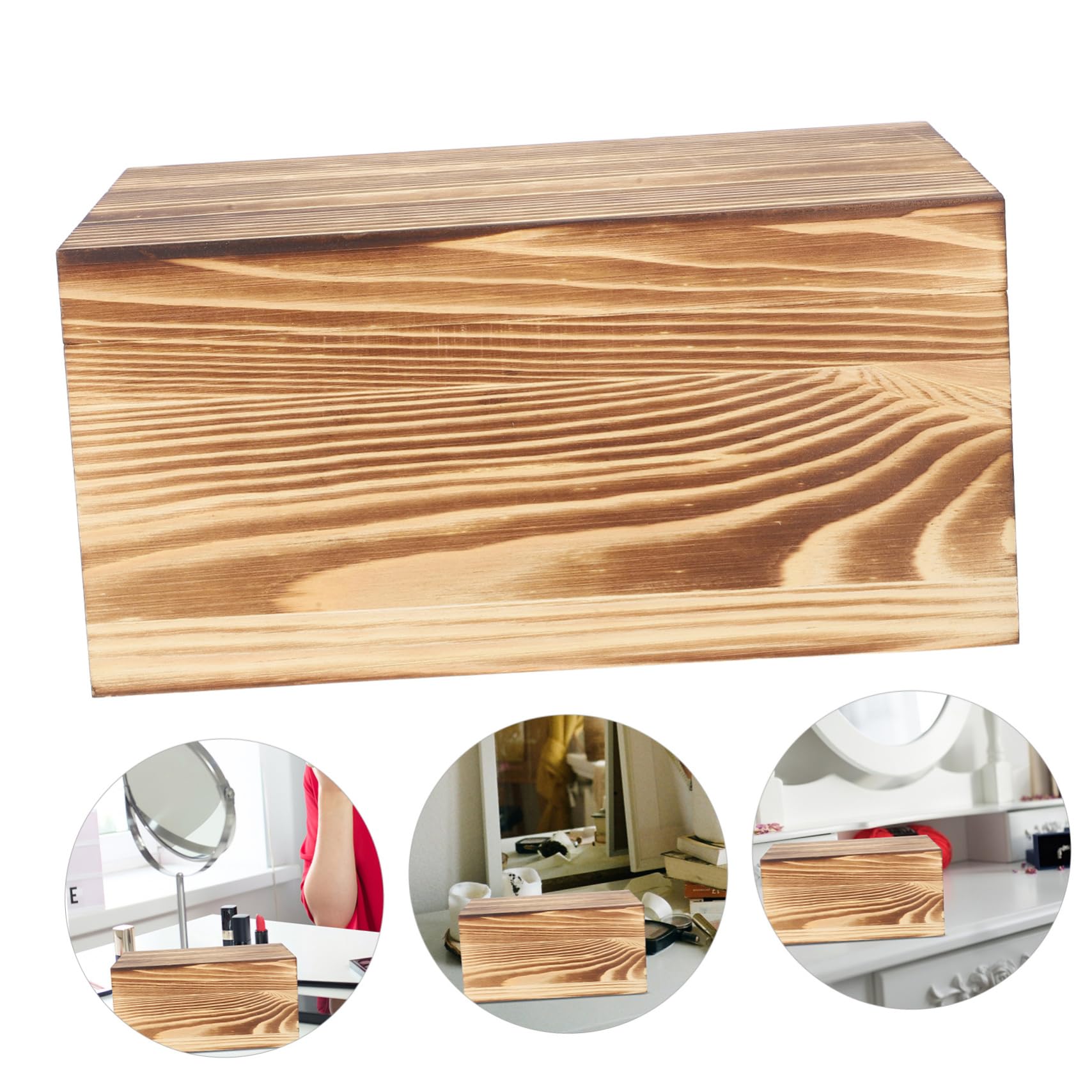 Operitacx Boîte De 3 Pièces Boite De Rangement En Bois Tiroir De Rangement Pour Sachets De Thé Organisateur De Condiments Boîtes De Rangement Pour Bracelets Porte Sachets De Thé Porte-bijoux
