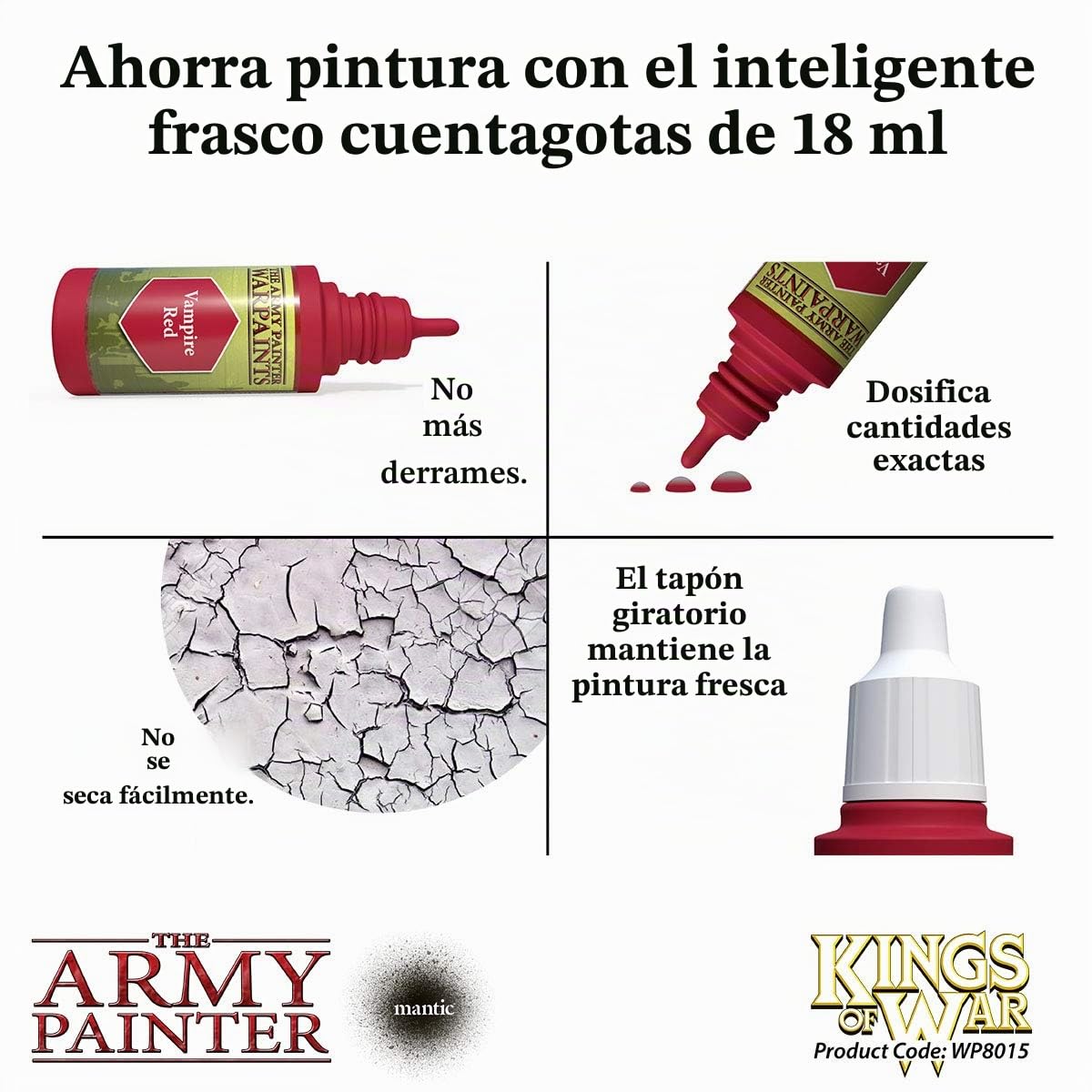 The Army Painter El | Kings of War Dwarfs Juego de pintura | 10 pinturas acrílicas para pintar fantasía, infantry y warmachines | Wargames miniatura modelo pintura